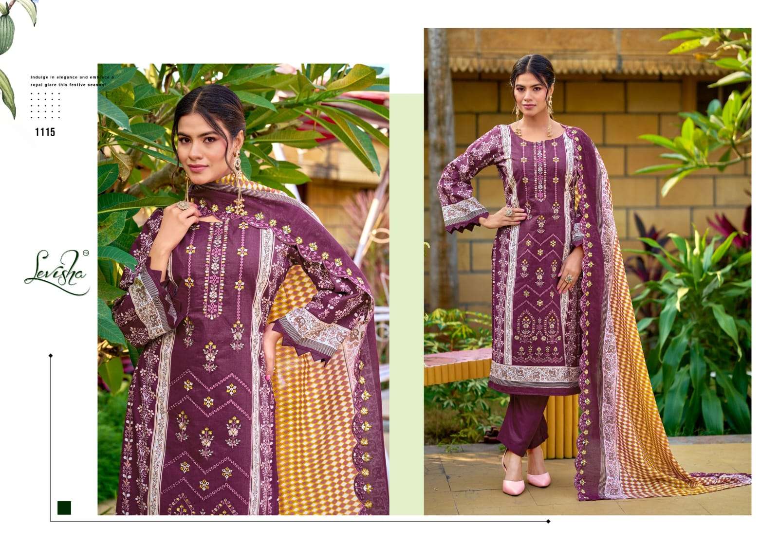 LEVISHA MADHUBALA VOL 11 LAWN COTTON DIGITAL PRIqdNT WITH FANCY WORK SUIT