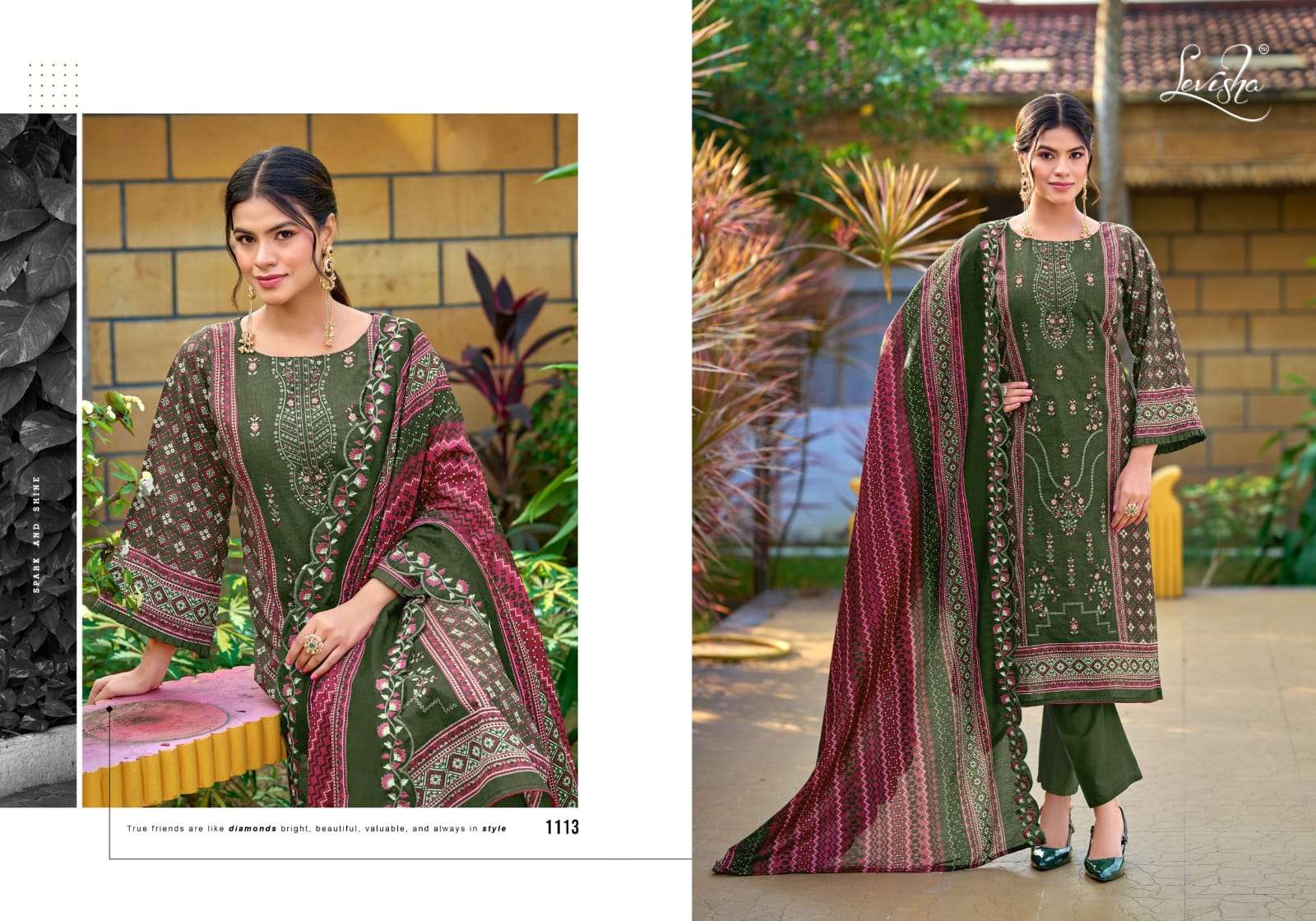 LEVISHA MADHUBALA VOL 11 LAWN COTTON DIGITAL PRIqdNT WITH FANCY WORK SUIT