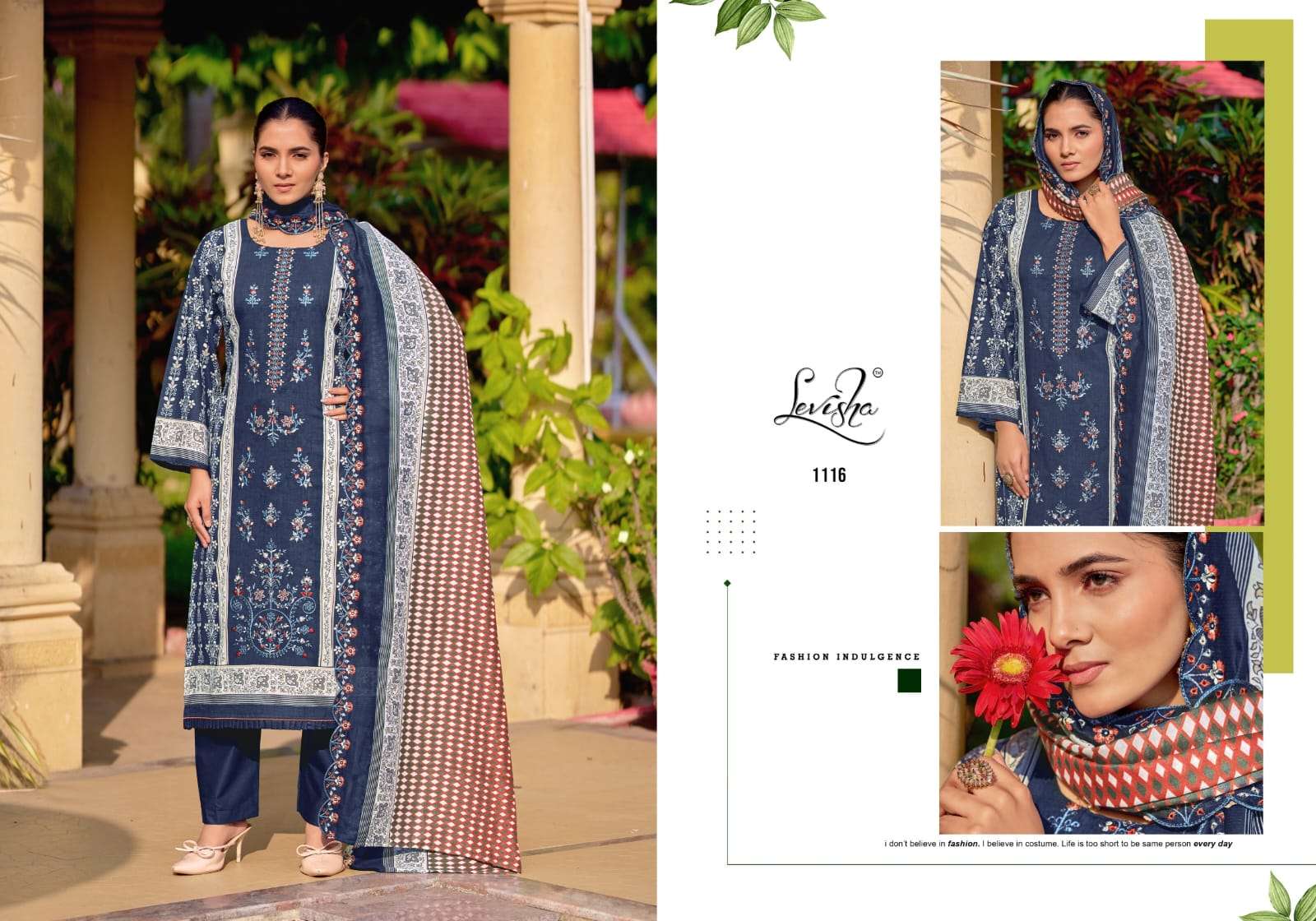 LEVISHA MADHUBALA VOL 11 LAWN COTTON DIGITAL PRIqdNT WITH FANCY WORK SUIT
