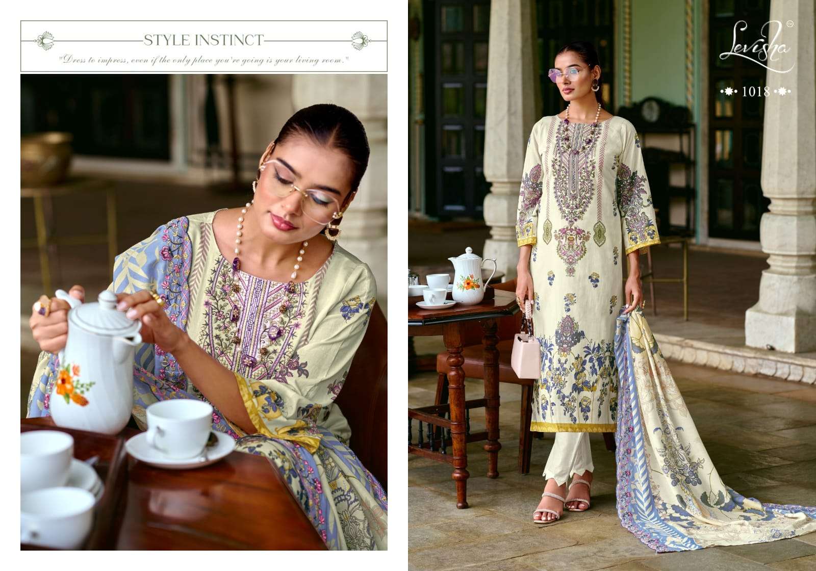LEVISHA MARIYAM VOL 1 LAWN COTTON DIGITAL PAKISTANI STYLE PRINT WITH WORK SUIT