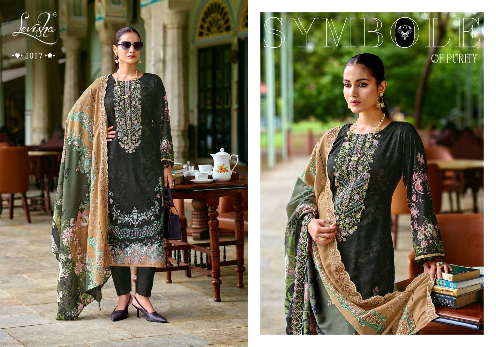 LEVISHA MARIYAM VOL 1 LAWN COTTON DIGITAL PAKISTANI STYLE PRINT WITH WORK SUIT