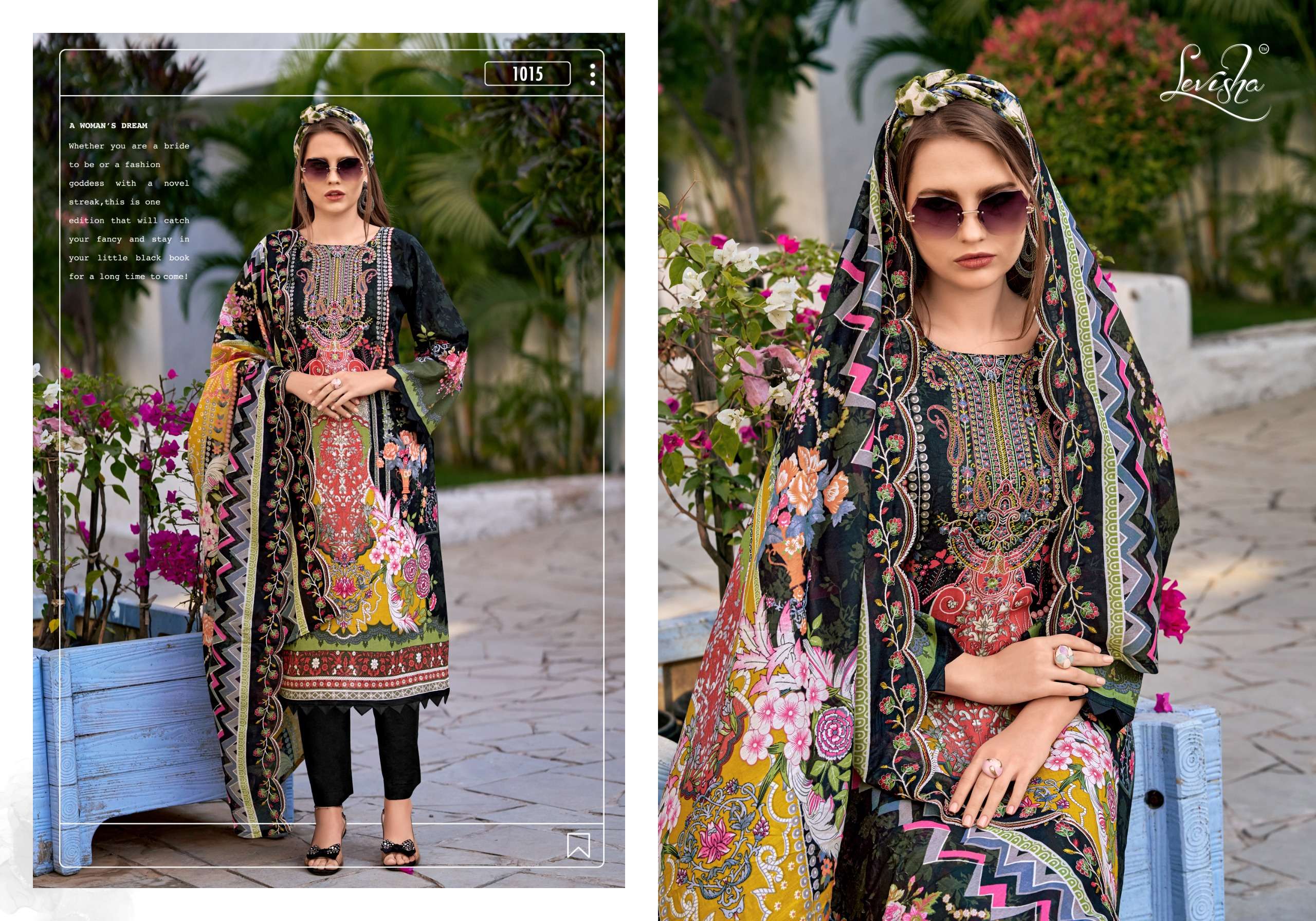 LEVISHA MARIYAM VOL 2 LAWN COTTON DIGITAL PAKISTANI STYLE PRINT WITH WORK SUIT