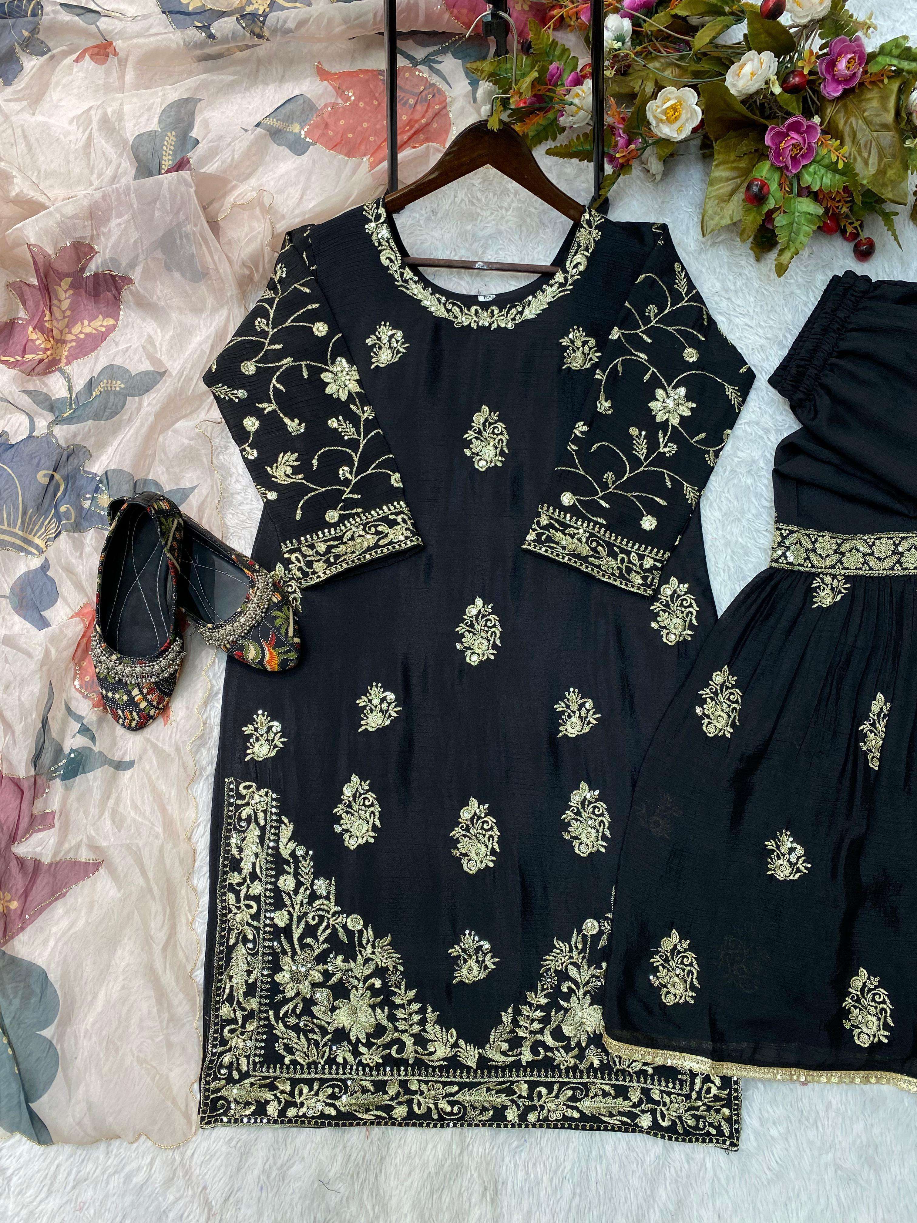 LG 1887 FANCY PARTY WEAR LOOK DESIGNER TOP WITH SHARARA AND DUPATTA