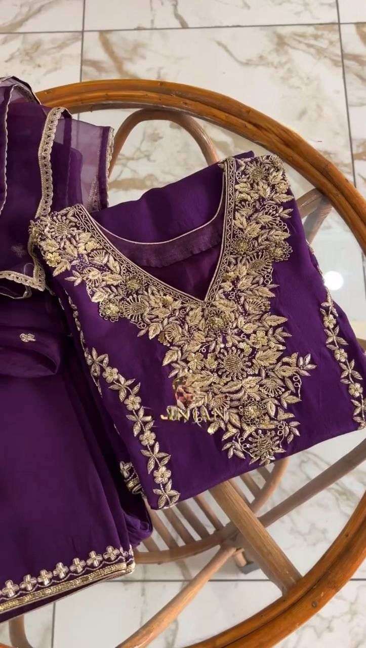 LG 1933 GEORGETTE DESIGNER FESTIVE WEAR KURTA PENT AND DUPATTA SET