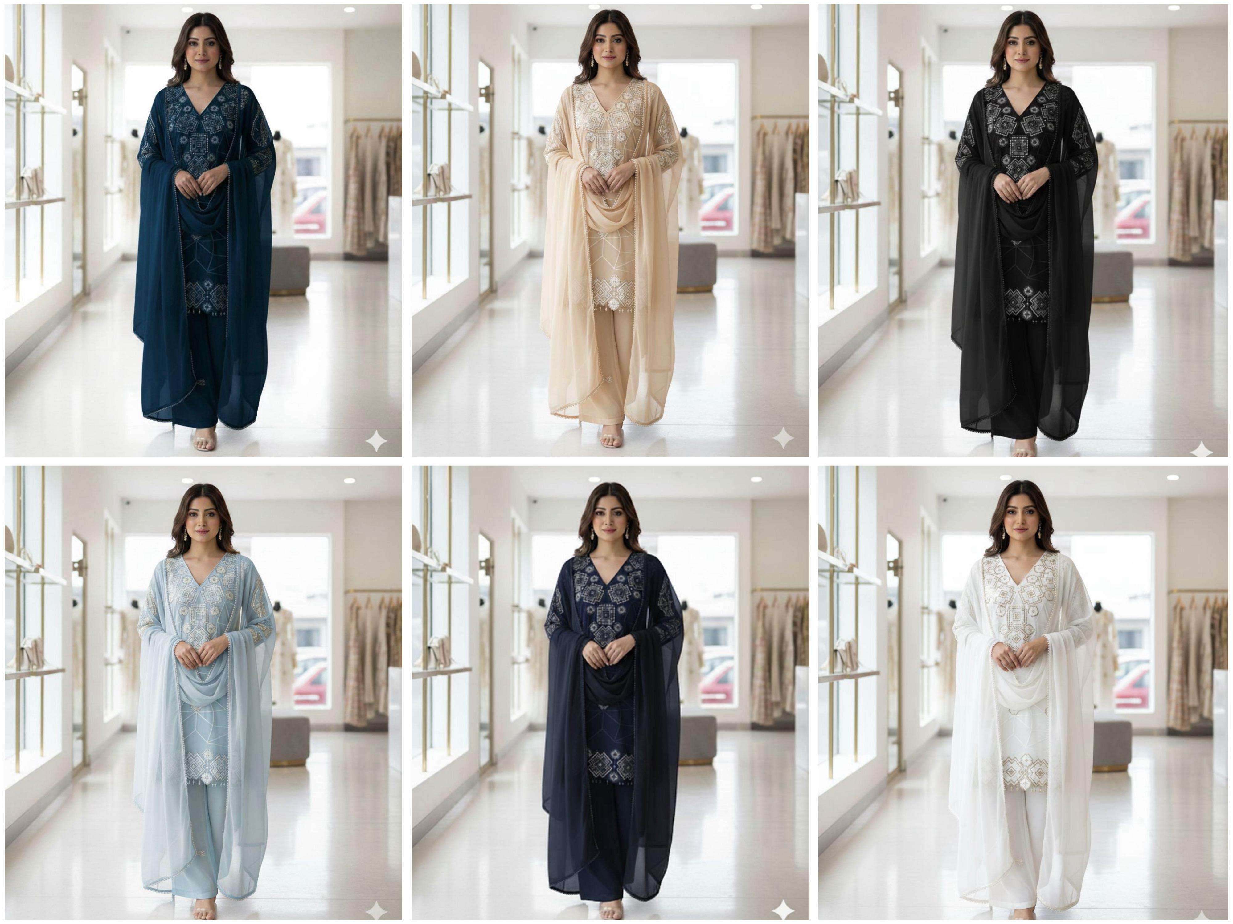 LG 2063 GEORGETTE WEDDING DESIGNER LOOK READY MADE LADIES SUIT