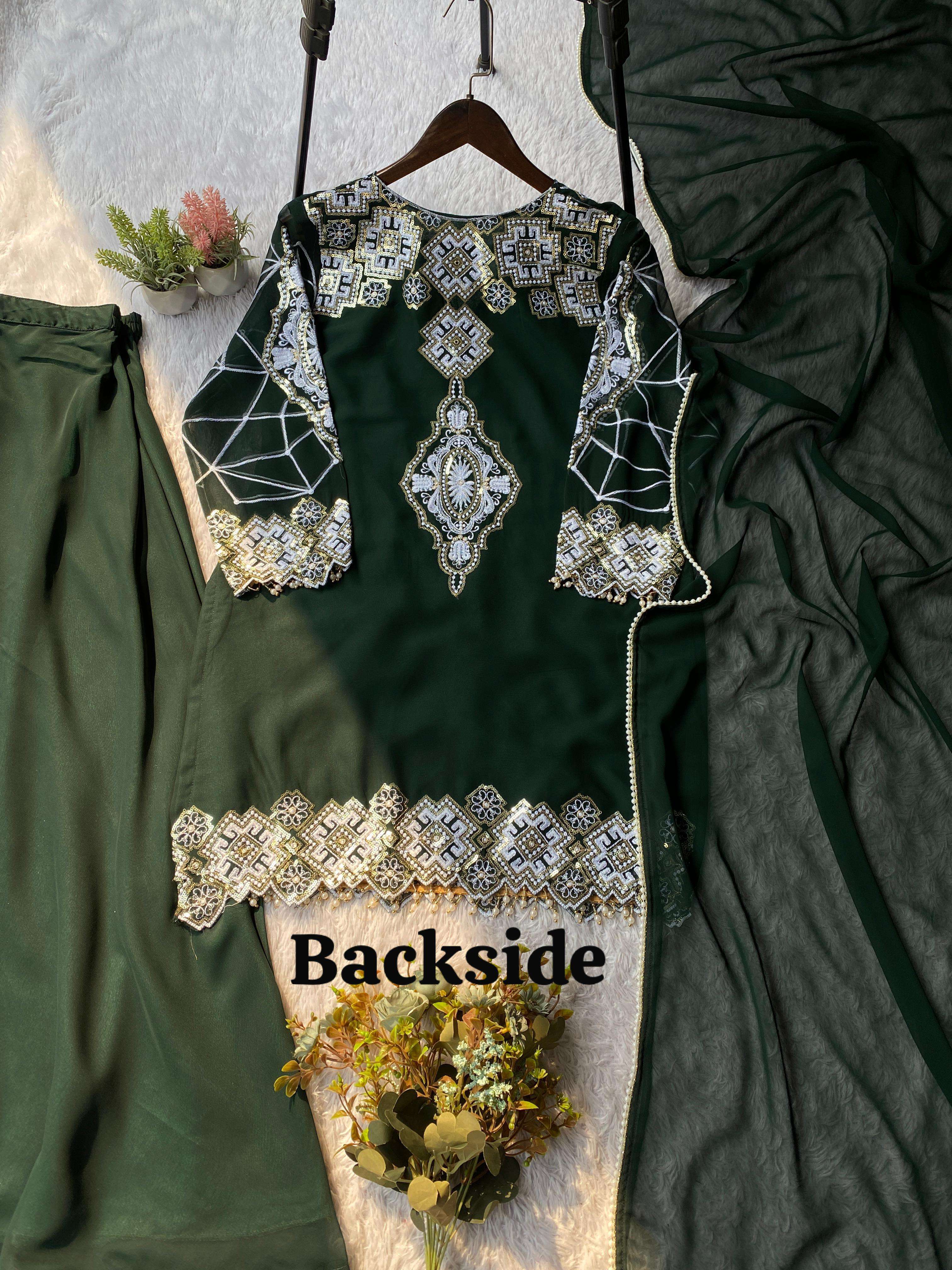 LG 2063 GEORGETTE WEDDING DESIGNER LOOK READY MADE LADIES SUIT