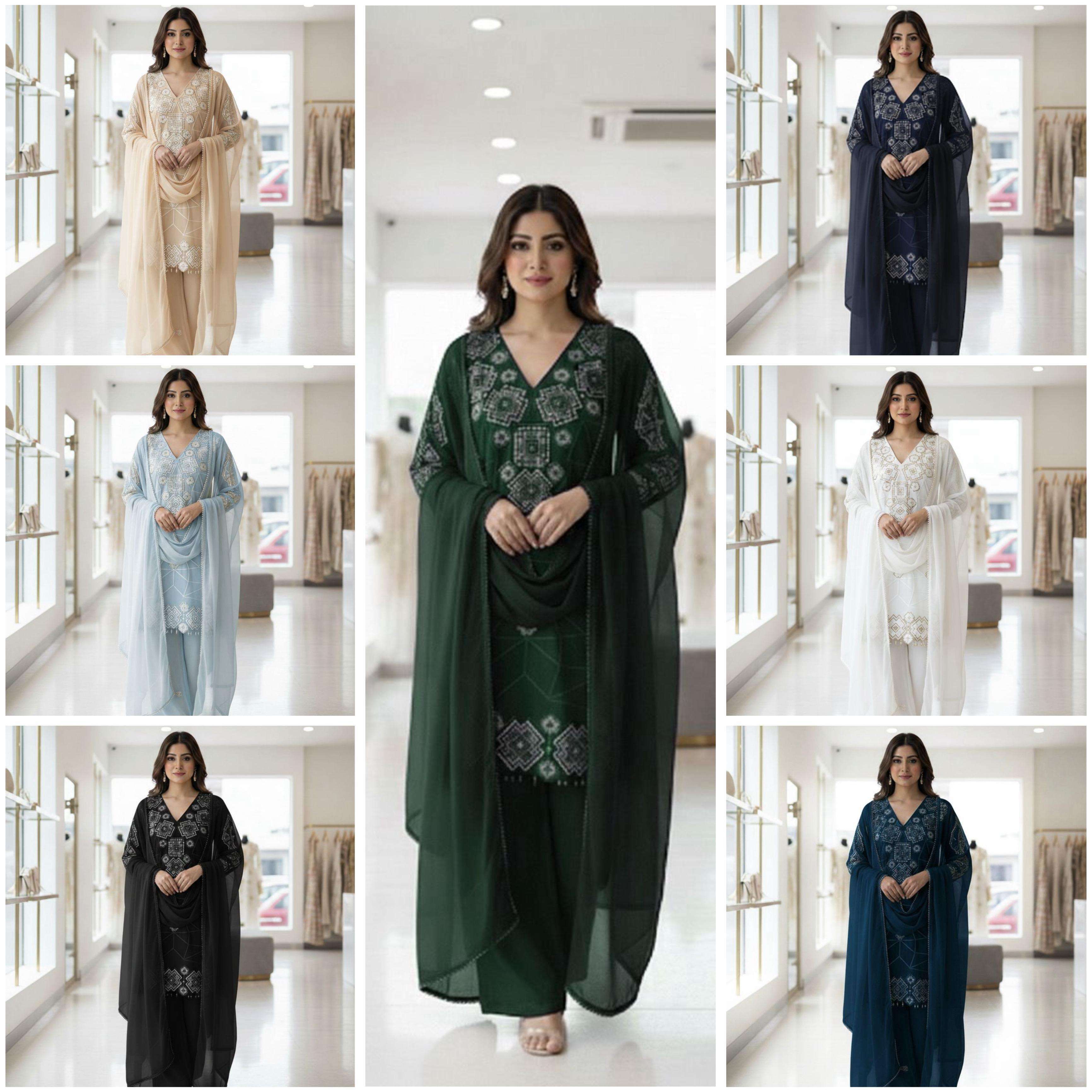 LG 2063 GEORGETTE WEDDING DESIGNER LOOK READY MADE LADIES SUIT