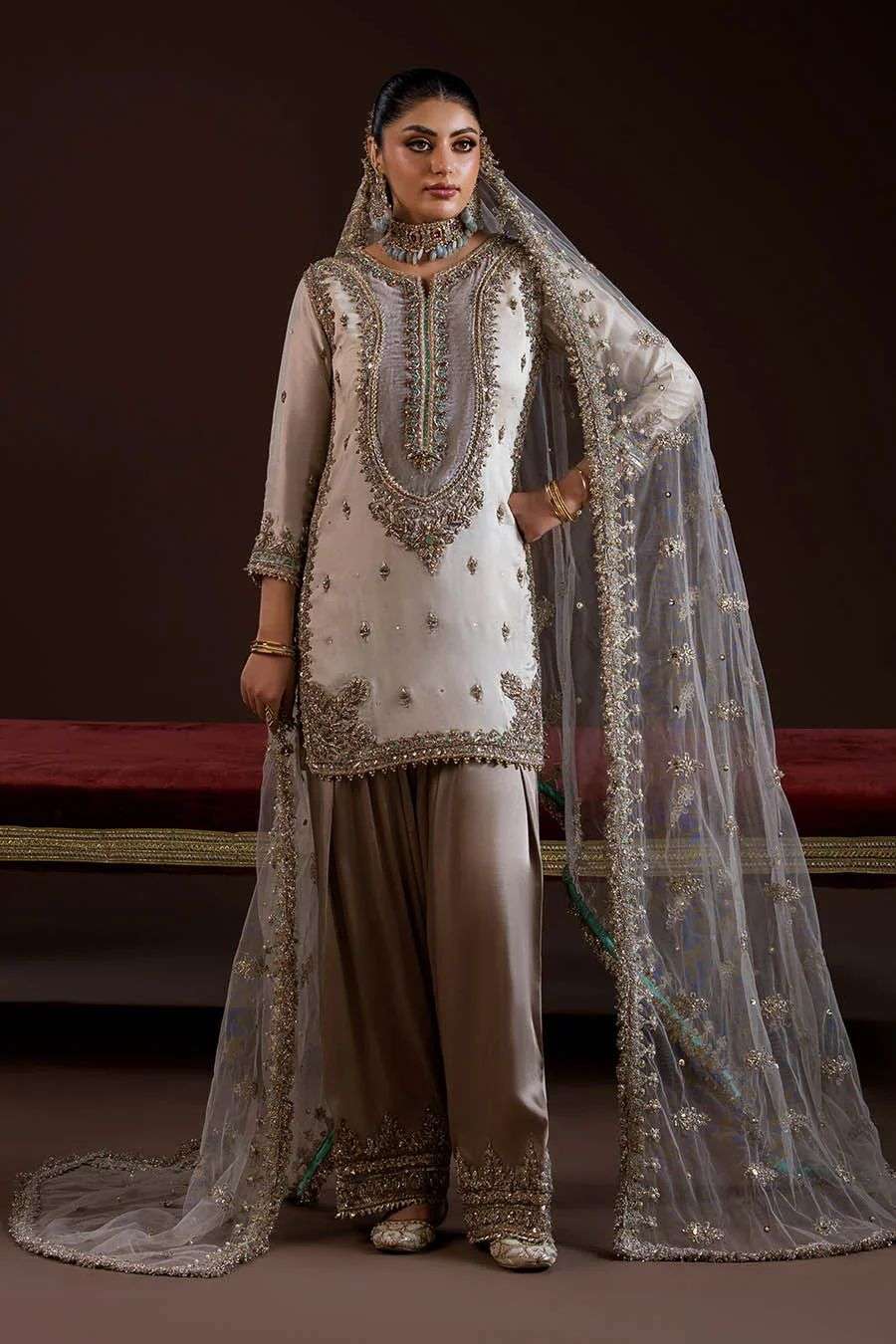 LG 2068 SILK HEAVY BEAUTIFUL EMBROIDERED DESIGNER FESTIVE WEAR SUIT
