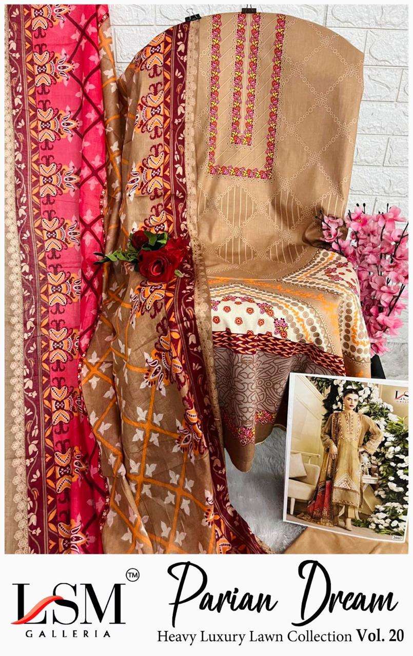 LSM GALLERIA PARIAN DREAM VOL 20 LAWN COTTON DIGITAL PRINT SALWAR SUIT