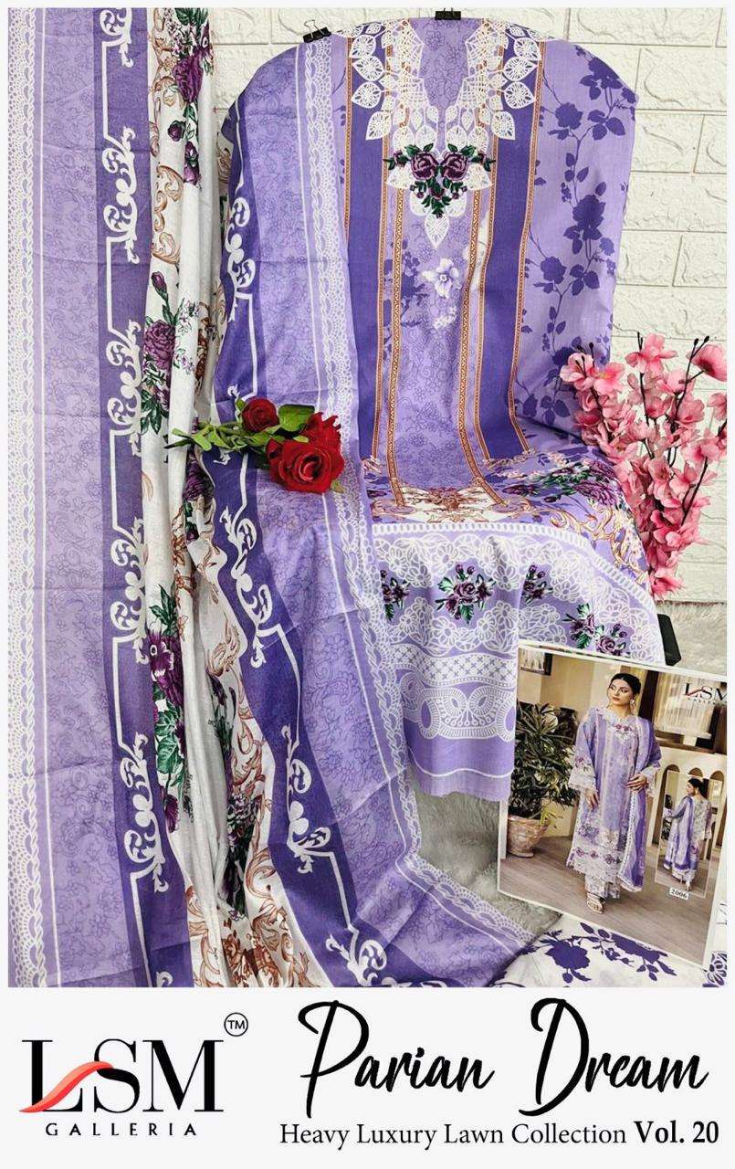 LSM GALLERIA PARIAN DREAM VOL 20 LAWN COTTON DIGITAL PRINT SALWAR SUIT