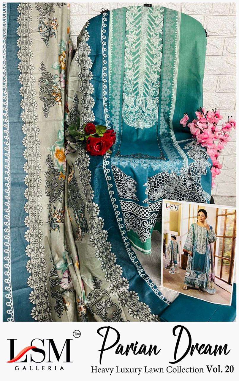 LSM GALLERIA PARIAN DREAM VOL 20 LAWN COTTON DIGITAL PRINT SALWAR SUIT