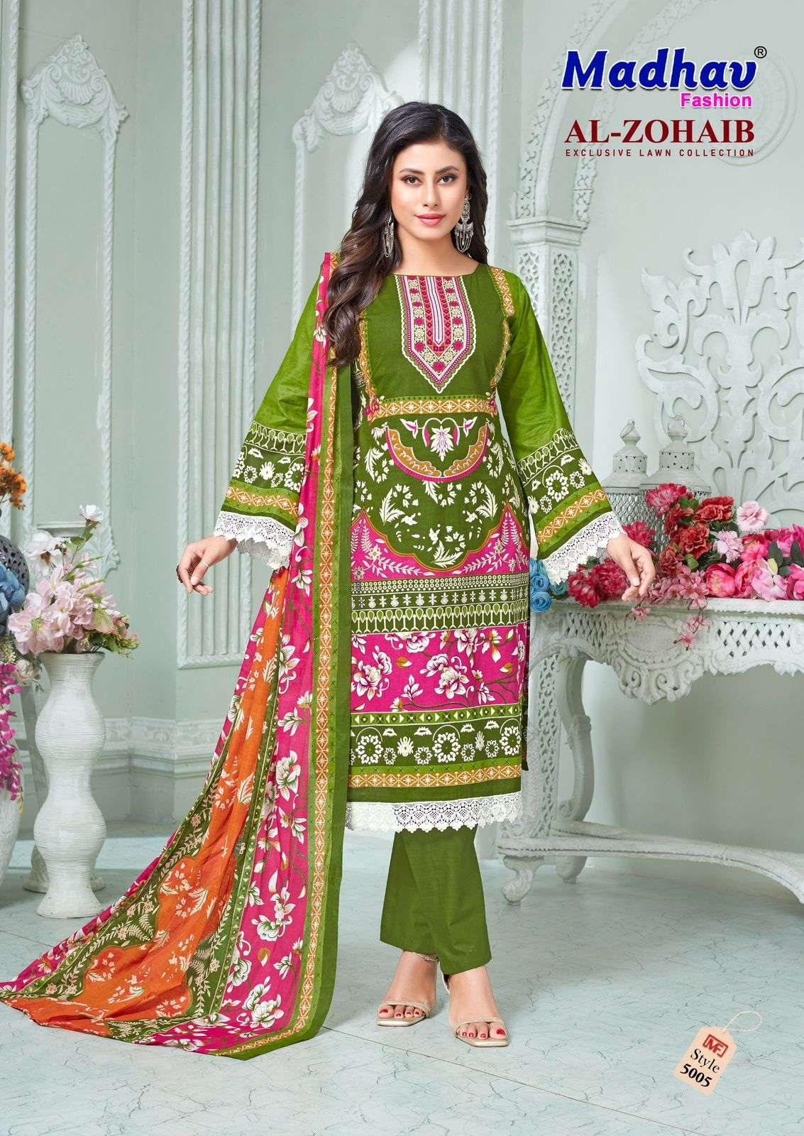 MADHAV FASHION AL ZOHAIB VOL 5 LAWN COTTON DIGITAL PRINTS SALWAR SUIT