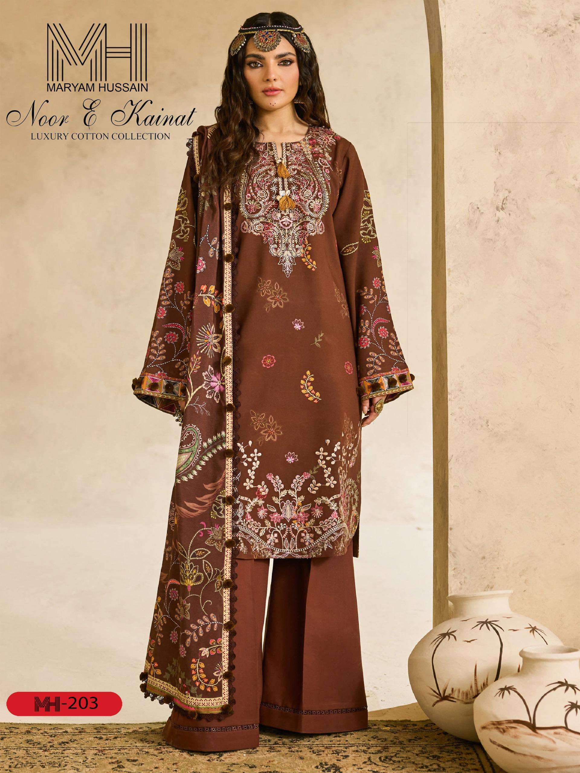 MARYAM HUSSAIN NOOR E KAINAT VOL 3 COTTON DIGITAL KARACHI STYLE PRINT SUIT