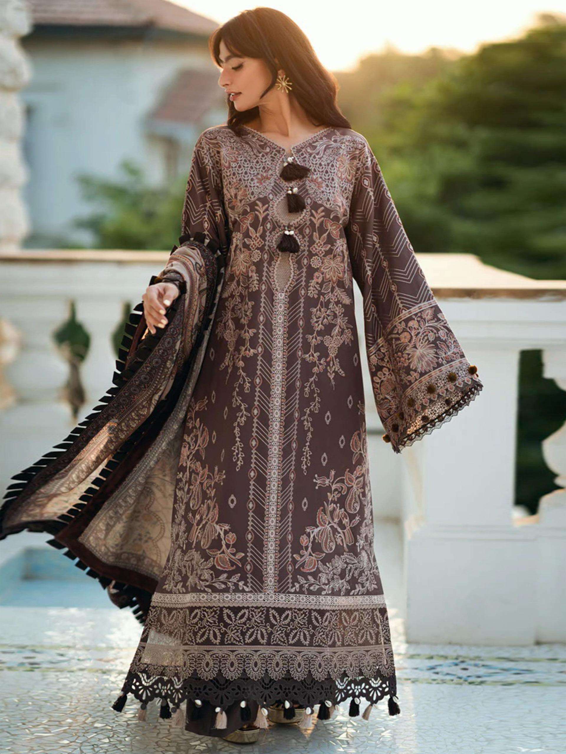 MARYAM HUSSAIN NOOR E KAINAT VOL 3 COTTON DIGITAL KARACHI STYLE PRINT SUIT