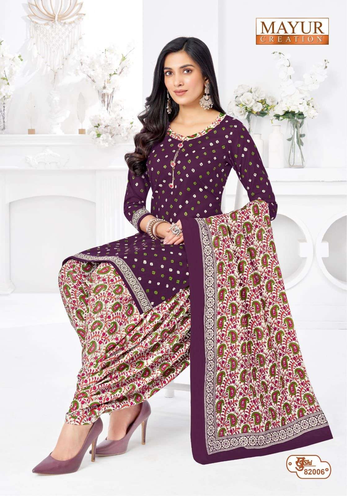 MAYUR CREATION KHUSHI VOL 82 COTTON PRINTED PATIYALA DRESS 