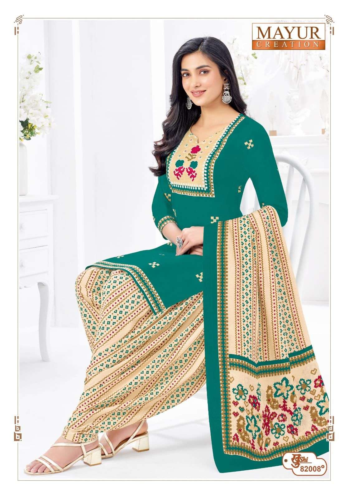 MAYUR CREATION KHUSHI VOL 82 COTTON PRINTED PATIYALA DRESS 