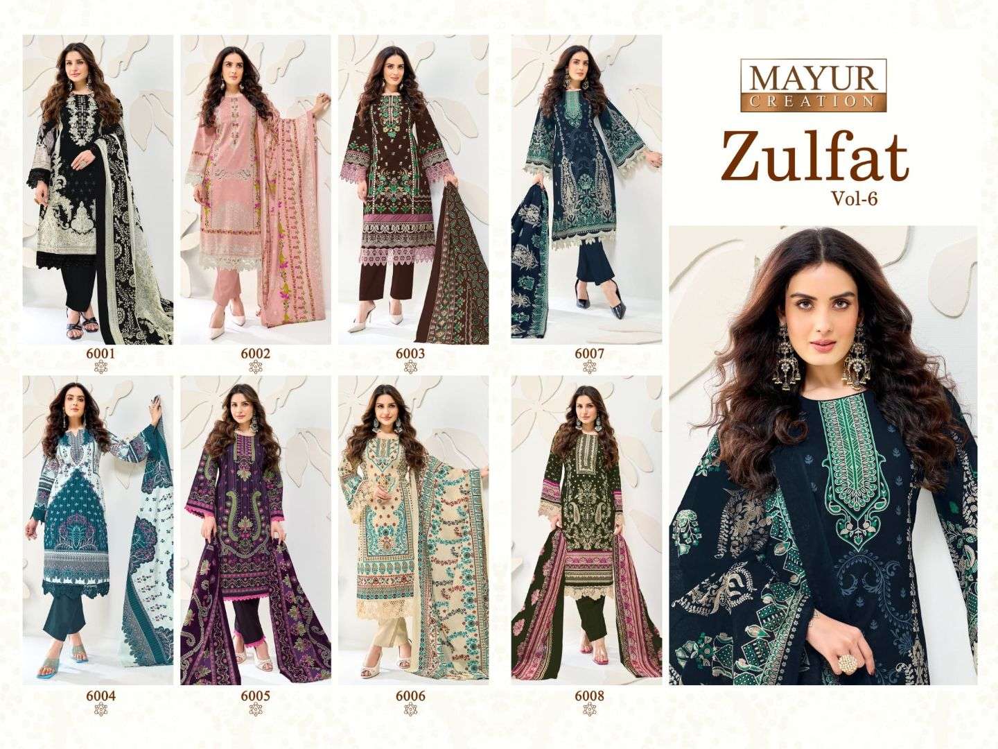 MAYUR CREATION ZULFAT VOL 6 COTTON PRINT LADIES SUIT