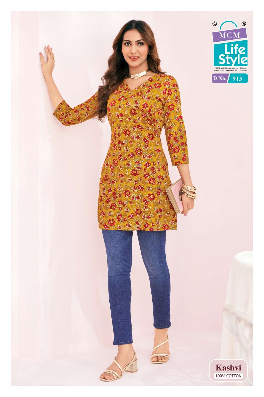 MCM LIFESTYLE KASHVI VOL 9 COTTON PRINT LADIES SHORT KURTI