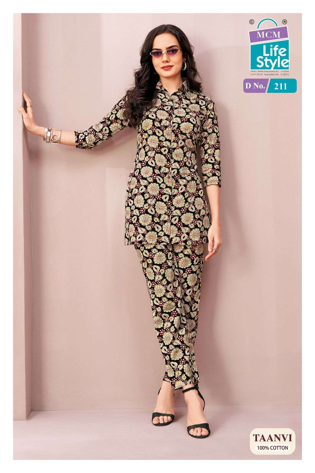 MCM LIFESTYLE TAANVI VOL 2 COTTON PRINT FANCY LADIES TOP WITH PANT PAIR 
