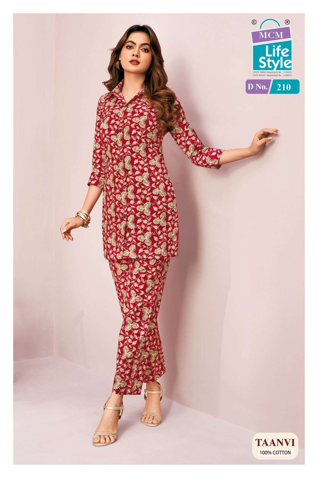 MCM LIFESTYLE TAANVI VOL 2 COTTON PRINT FANCY LADIES TOP WITH PANT PAIR 