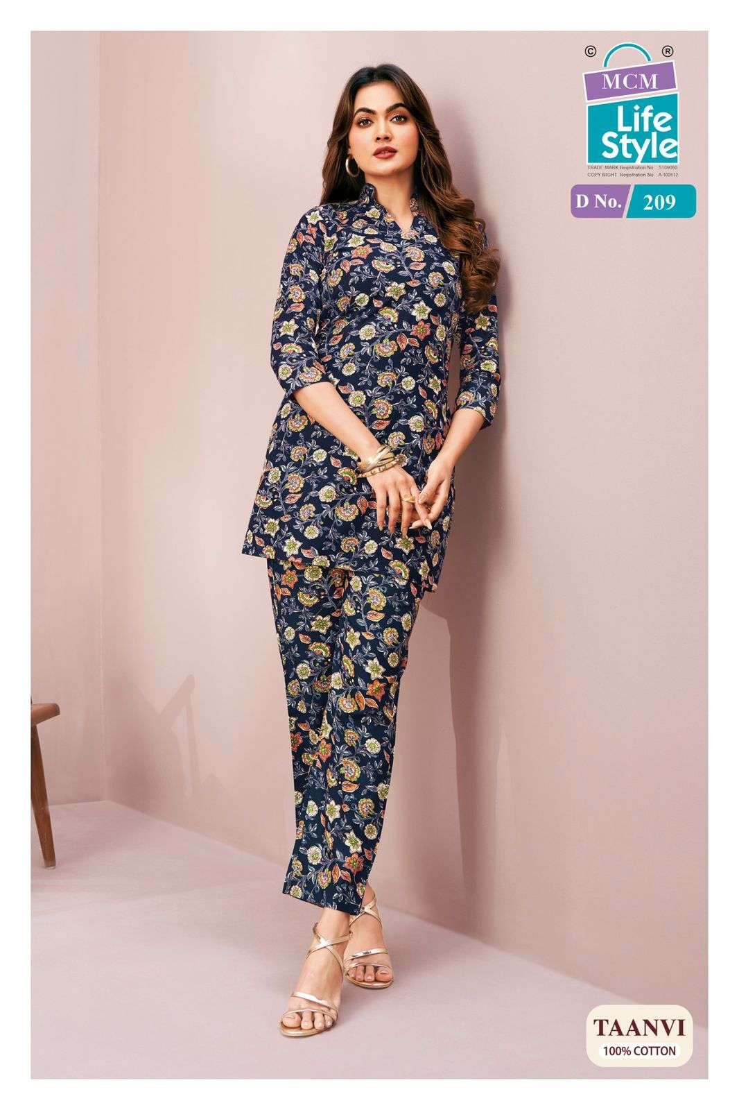 MCM LIFESTYLE TAANVI VOL 2 COTTON PRINT FANCY LADIES TOP WITH PANT PAIR 