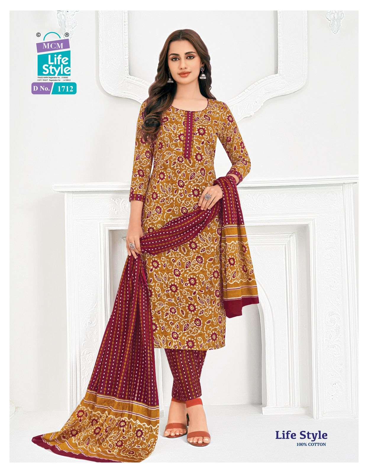 MCM LIFESTYLE VOL 17 COTTON PRINT KURTI WITH PANT AND DUPPATTA SET 