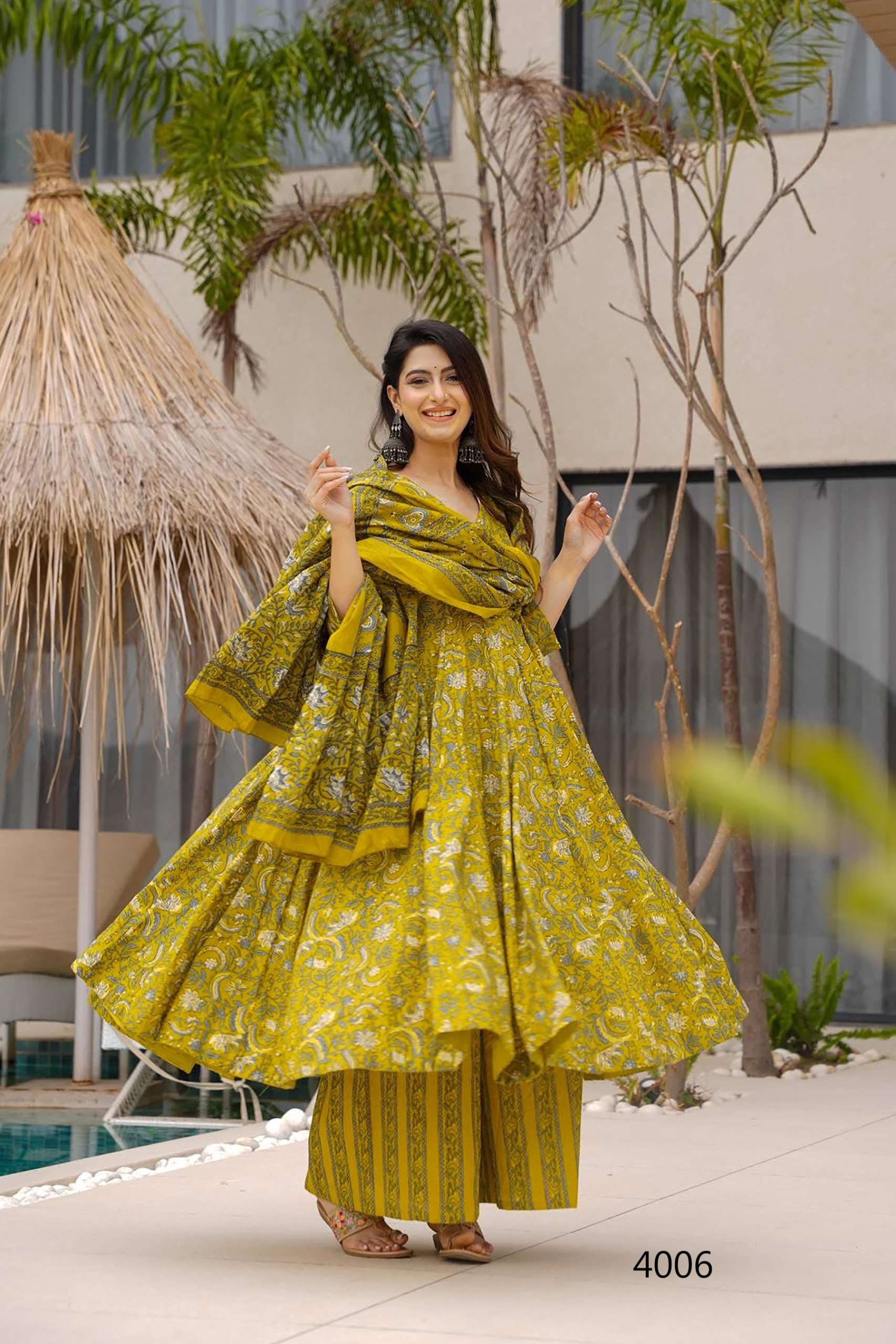 MF VYOMA VOL 4 MUSLIN DIGITAL PRINTED FANCY ANARKALI KURTI  WITH BOTTOM AND DUPATTA 