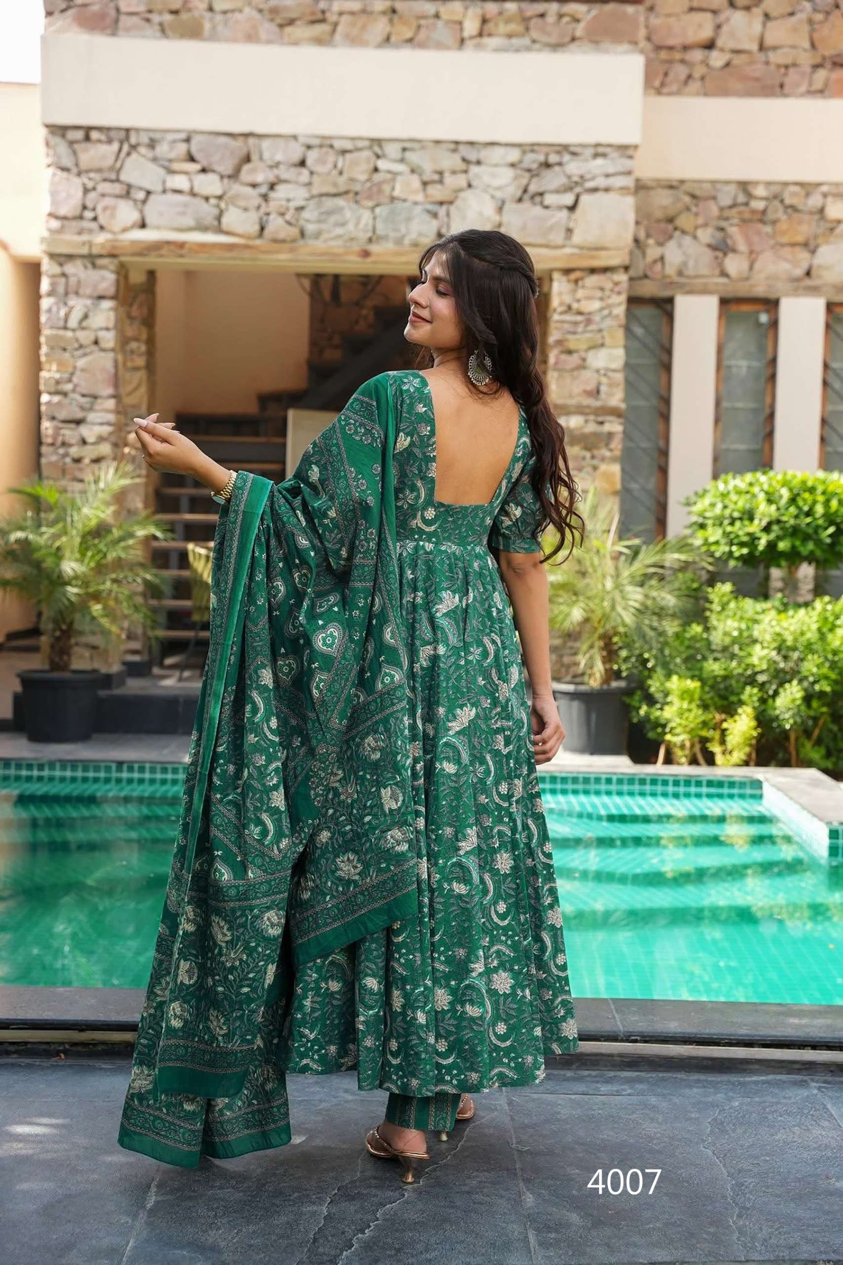 MF VYOMA VOL 4 MUSLIN DIGITAL PRINTED FANCY ANARKALI KURTI  WITH BOTTOM AND DUPATTA 