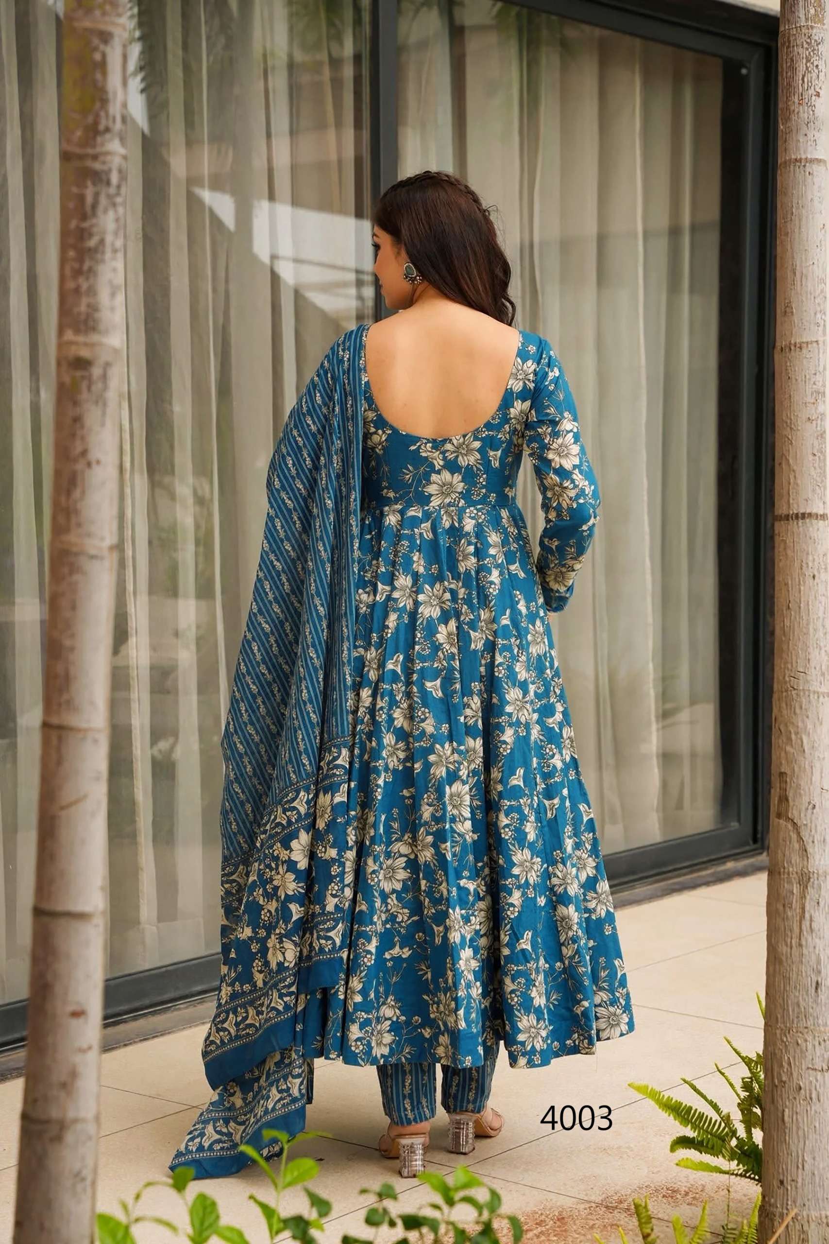 MF VYOMA VOL 4 MUSLIN DIGITAL PRINTED FANCY ANARKALI KURTI  WITH BOTTOM AND DUPATTA 