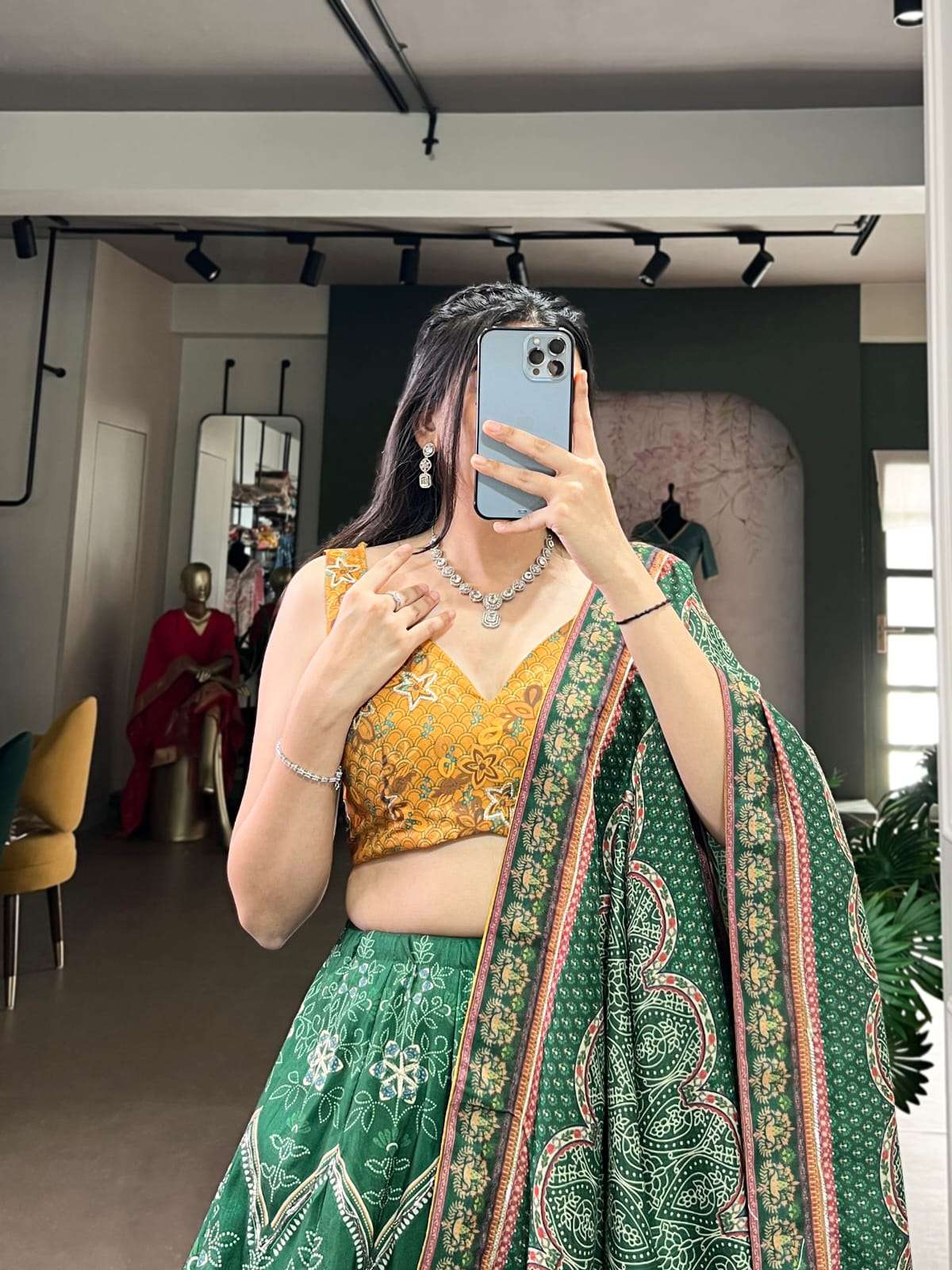 MF ZYANA SILK PRINTED WITH DESIGNER WORK FESTIVE WEAR LEHENGA CHOLI 