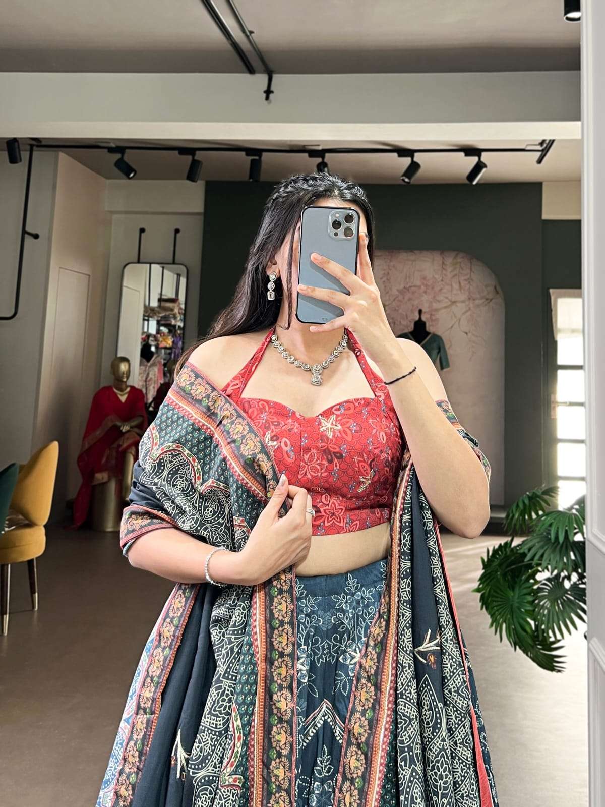 MF ZYANA SILK PRINTED WITH DESIGNER WORK FESTIVE WEAR LEHENGA CHOLI 