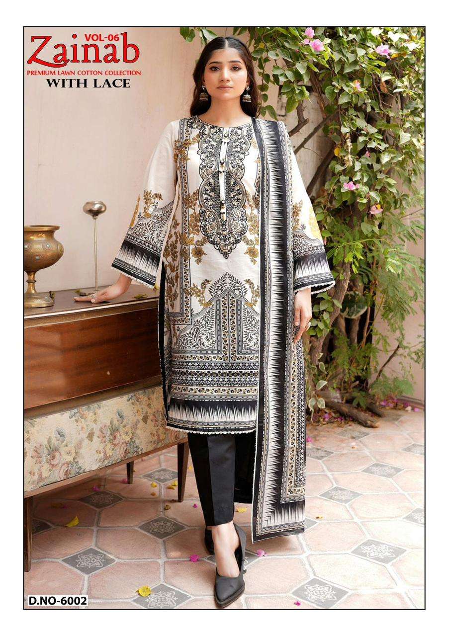 MISSWORLD CHOICE ZAINAB VOL 6 LAWN COTTON DIGITAL KARACHI PRINTS SUIT