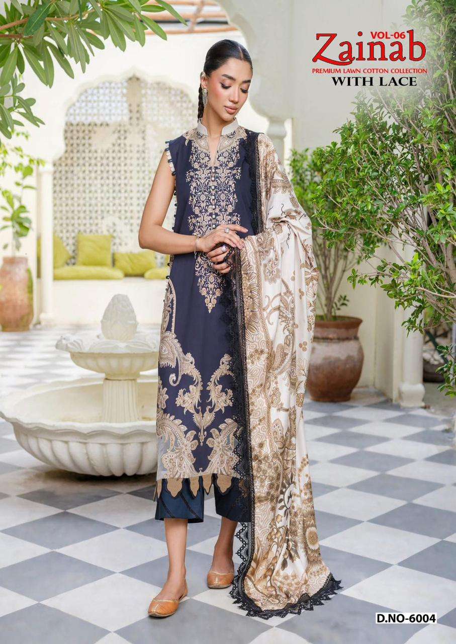 MISSWORLD CHOICE ZAINAB VOL 6 LAWN COTTON DIGITAL KARACHI PRINTS SUIT