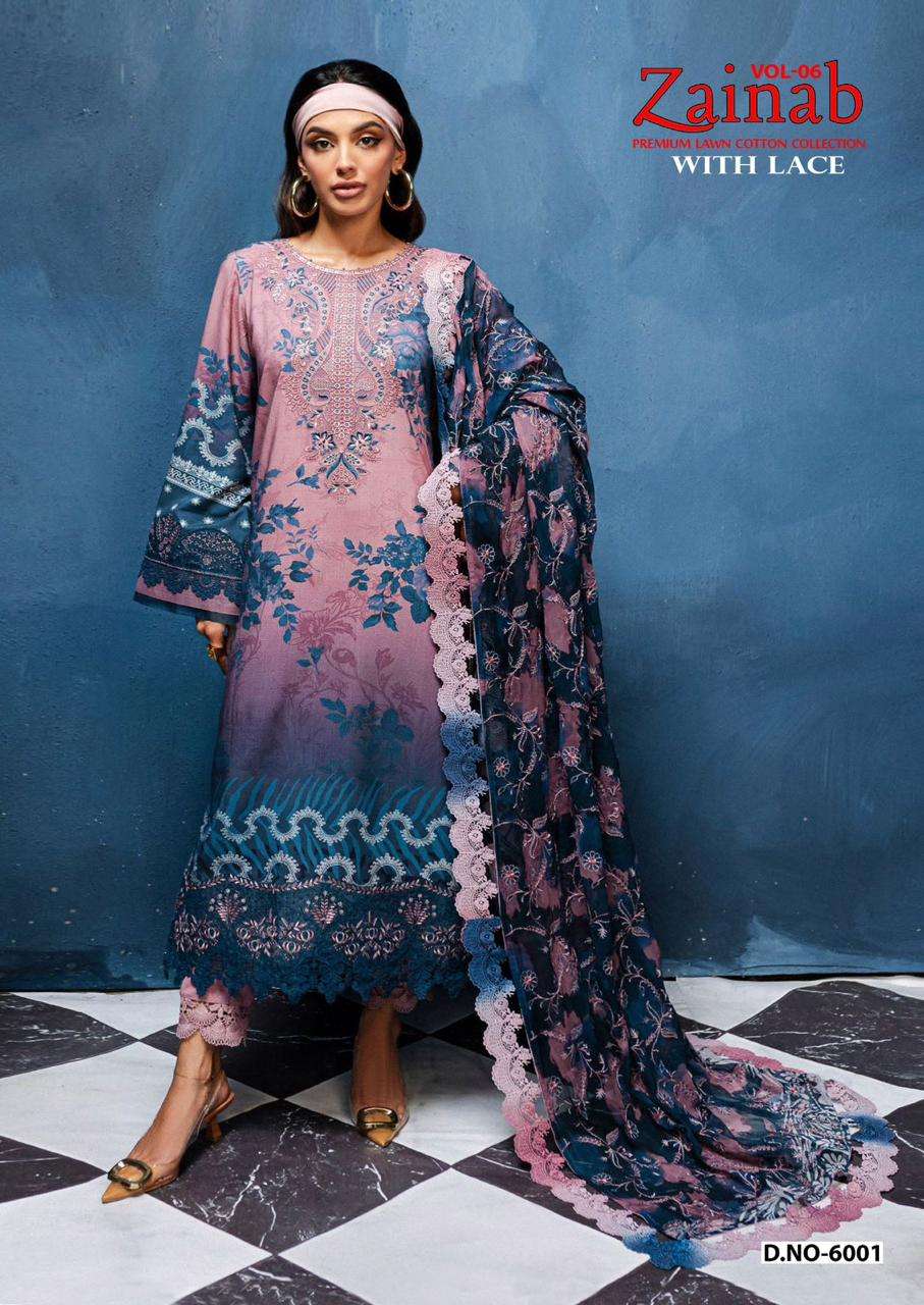 MISSWORLD CHOICE ZAINAB VOL 6 LAWN COTTON DIGITAL KARACHI PRINTS SUIT
