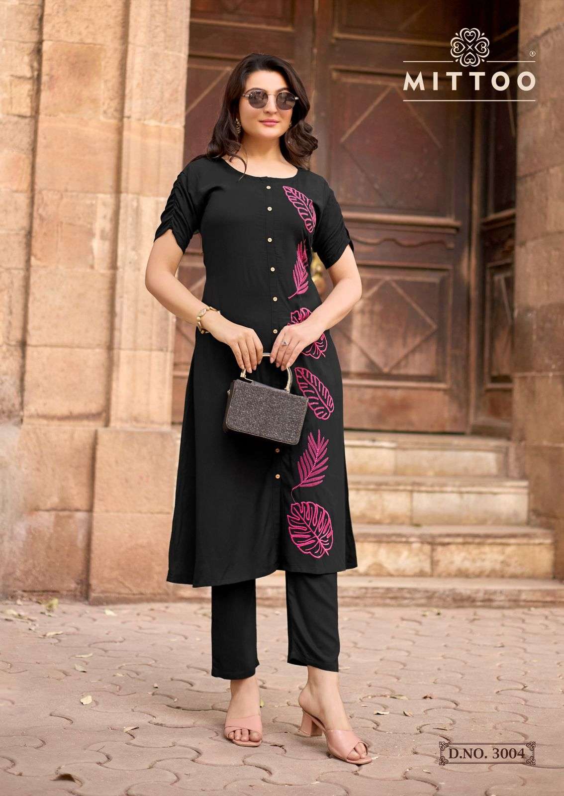 MITTOO BAAWRI RAYON FANCY WORKS LADIES KURTI WITH BOTTOM PAIR 