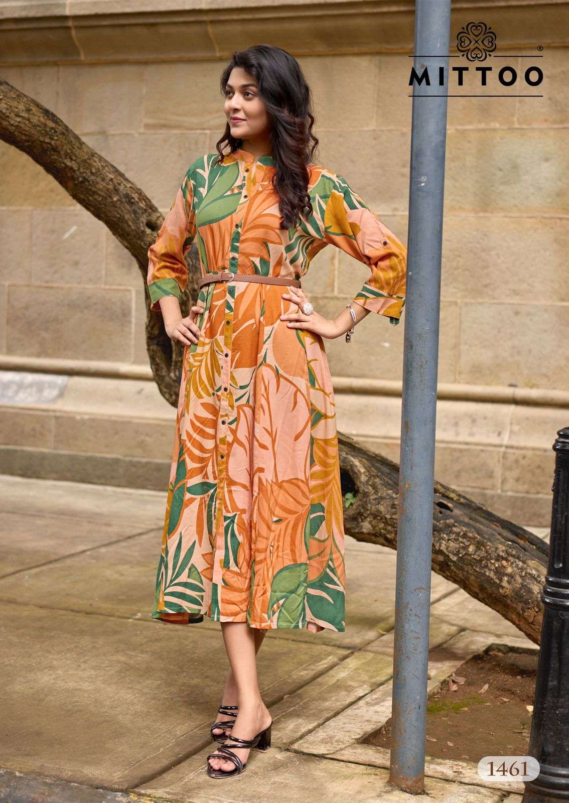 MITTOO BELT VOL 24 RAYON FANCY WESTERN STYLE LADIES ONE PIECE DRESS