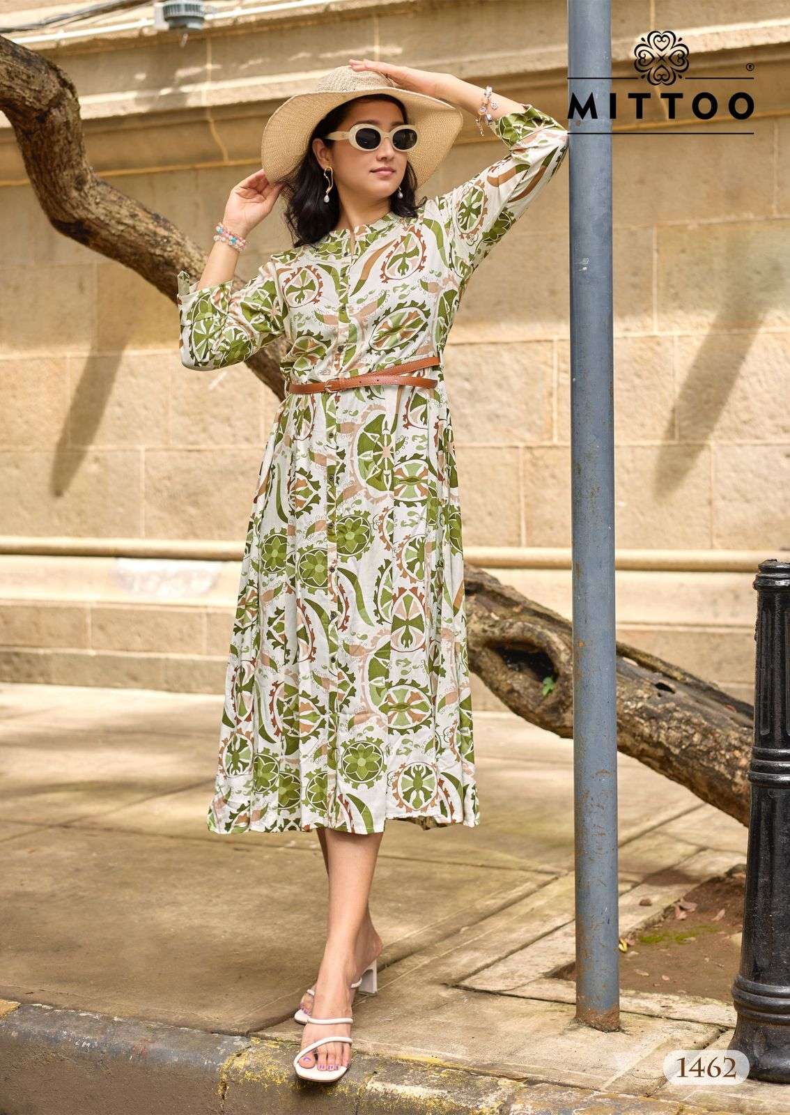 MITTOO BELT VOL 24 RAYON FANCY WESTERN STYLE LADIES ONE PIECE DRESS