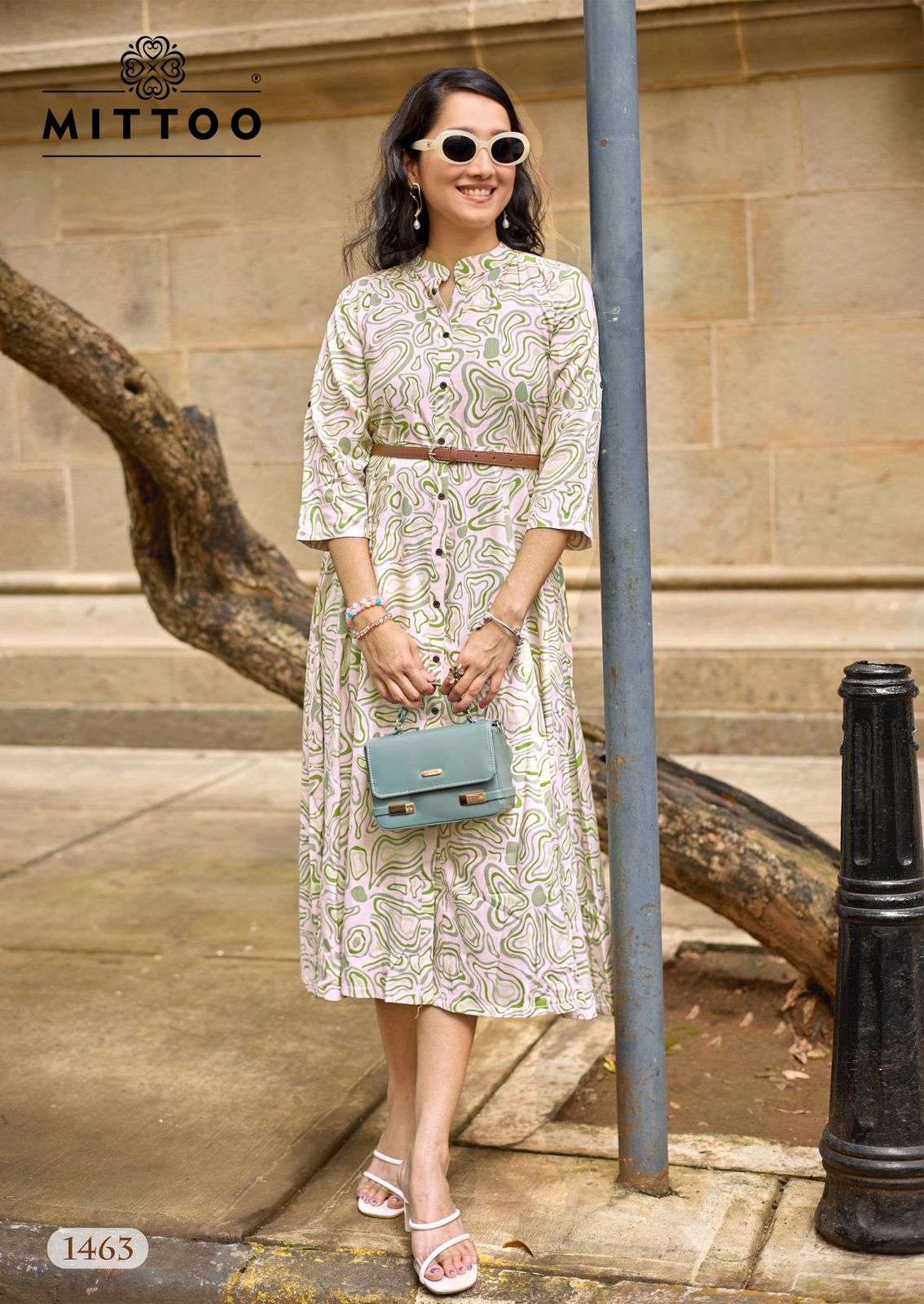 MITTOO BELT VOL 24 RAYON FANCY WESTERN STYLE LADIES ONE PIECE DRESS