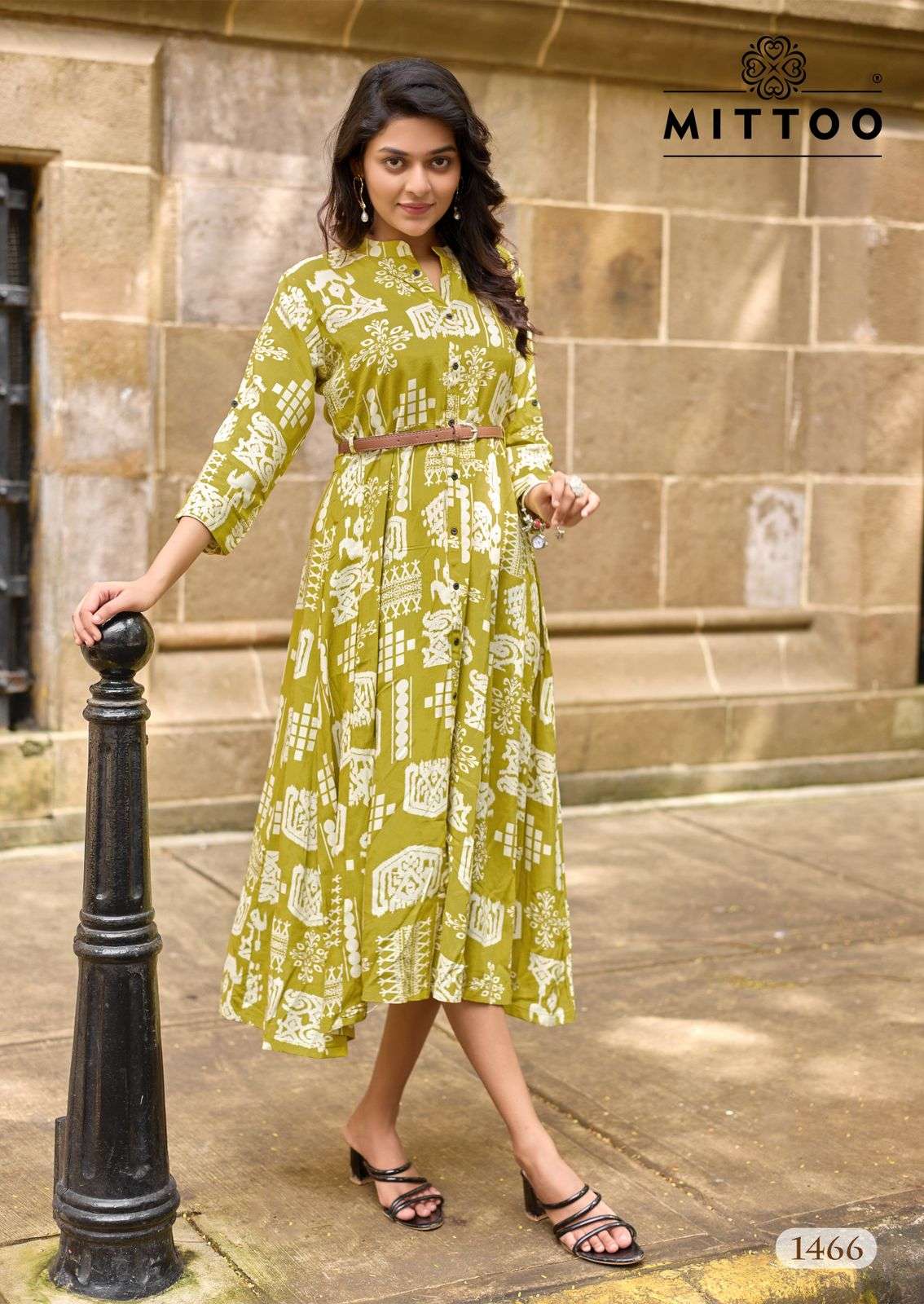 MITTOO BELT VOL 24 RAYON FANCY WESTERN STYLE LADIES ONE PIECE DRESS