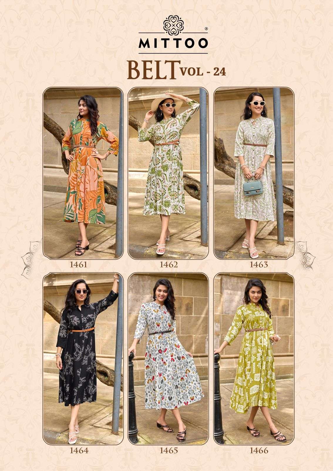 MITTOO BELT VOL 24 RAYON FANCY WESTERN STYLE LADIES ONE PIECE DRESS
