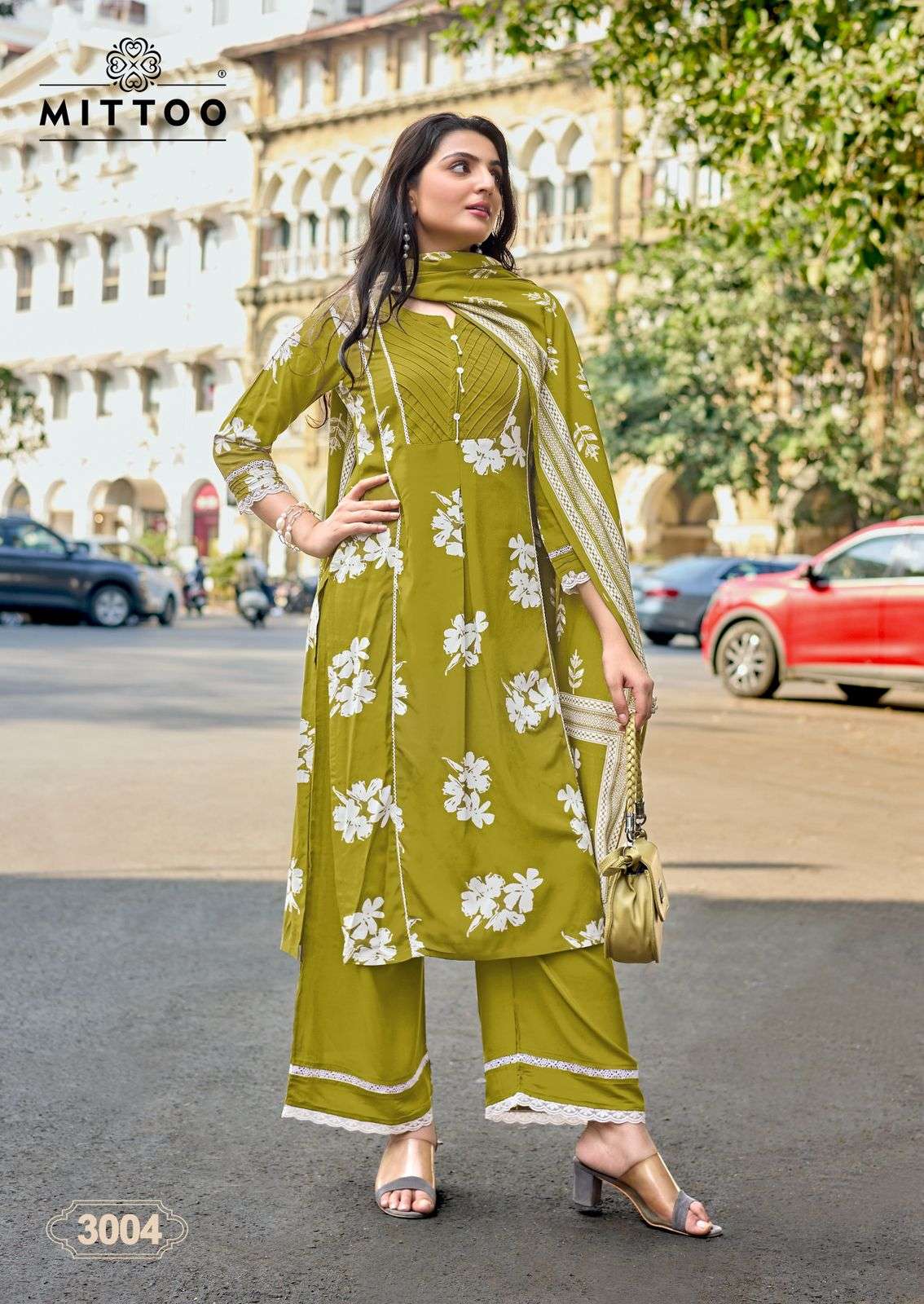 MITTOO MANVARI RAYON FANCY WORKS LADIES 3 PIECE SET COLLECTION 