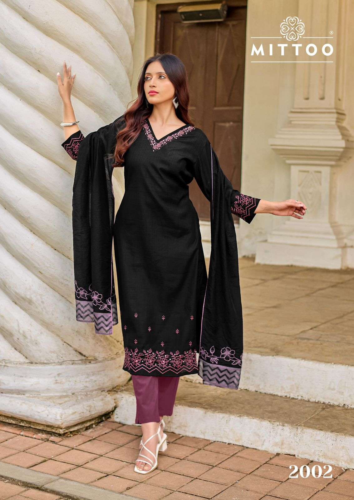 MITTOO ROOPKALA VISCOSE FANCY WORKS LADIES 3PIECE SET COLLECTION 
