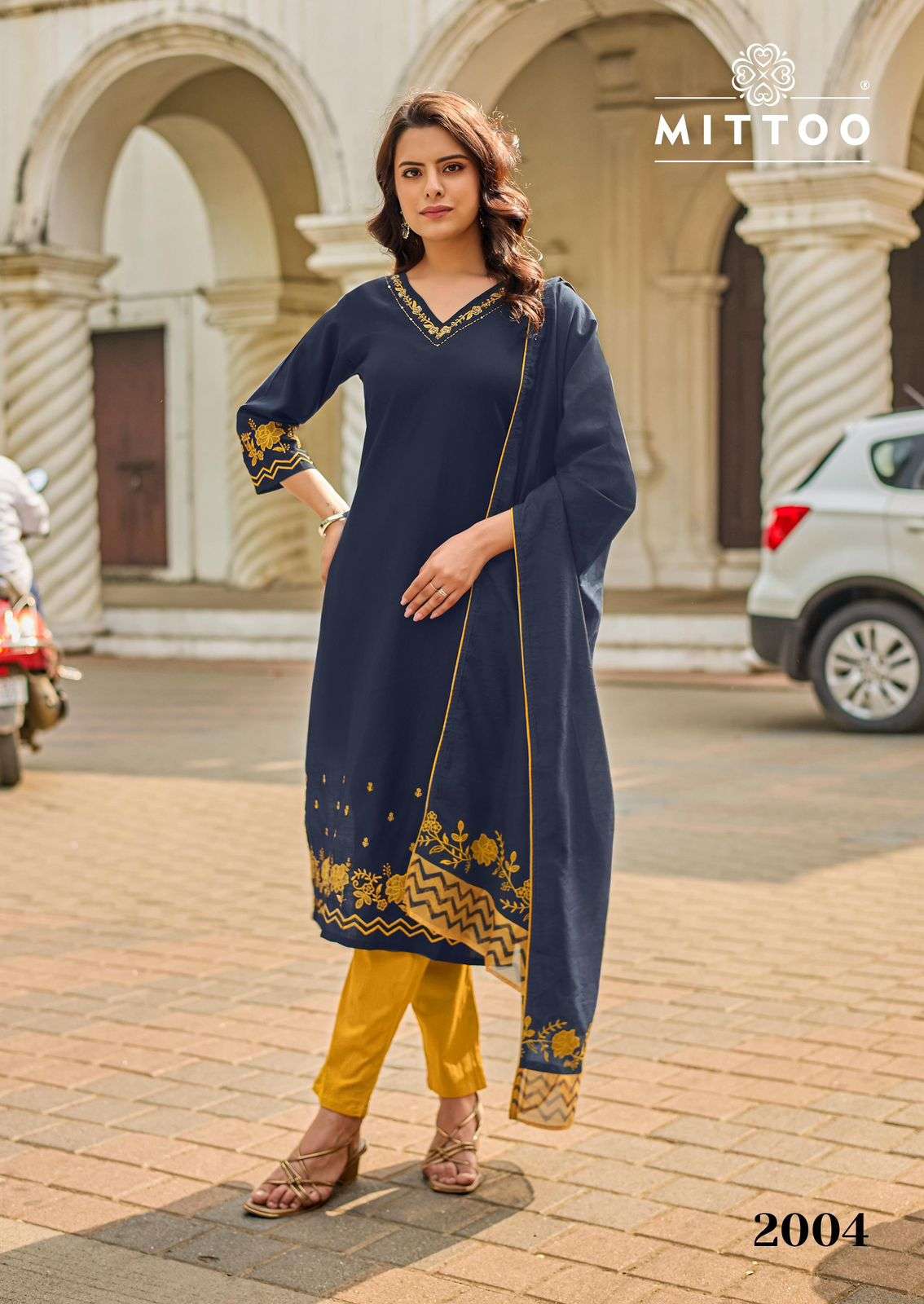 MITTOO ROOPKALA VISCOSE FANCY WORKS LADIES 3PIECE SET COLLECTION 