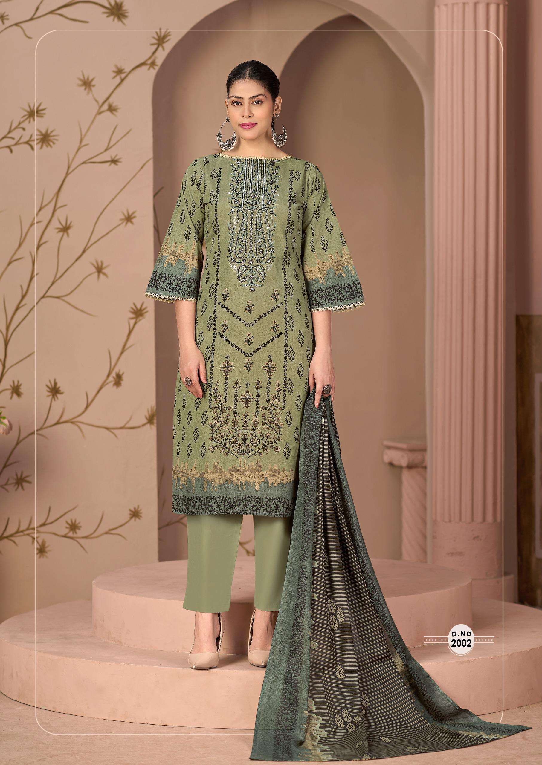 MIZAJ MUZLIN VOL 2 COTTON DIGITAL PRINT WITH WORK SUIT
