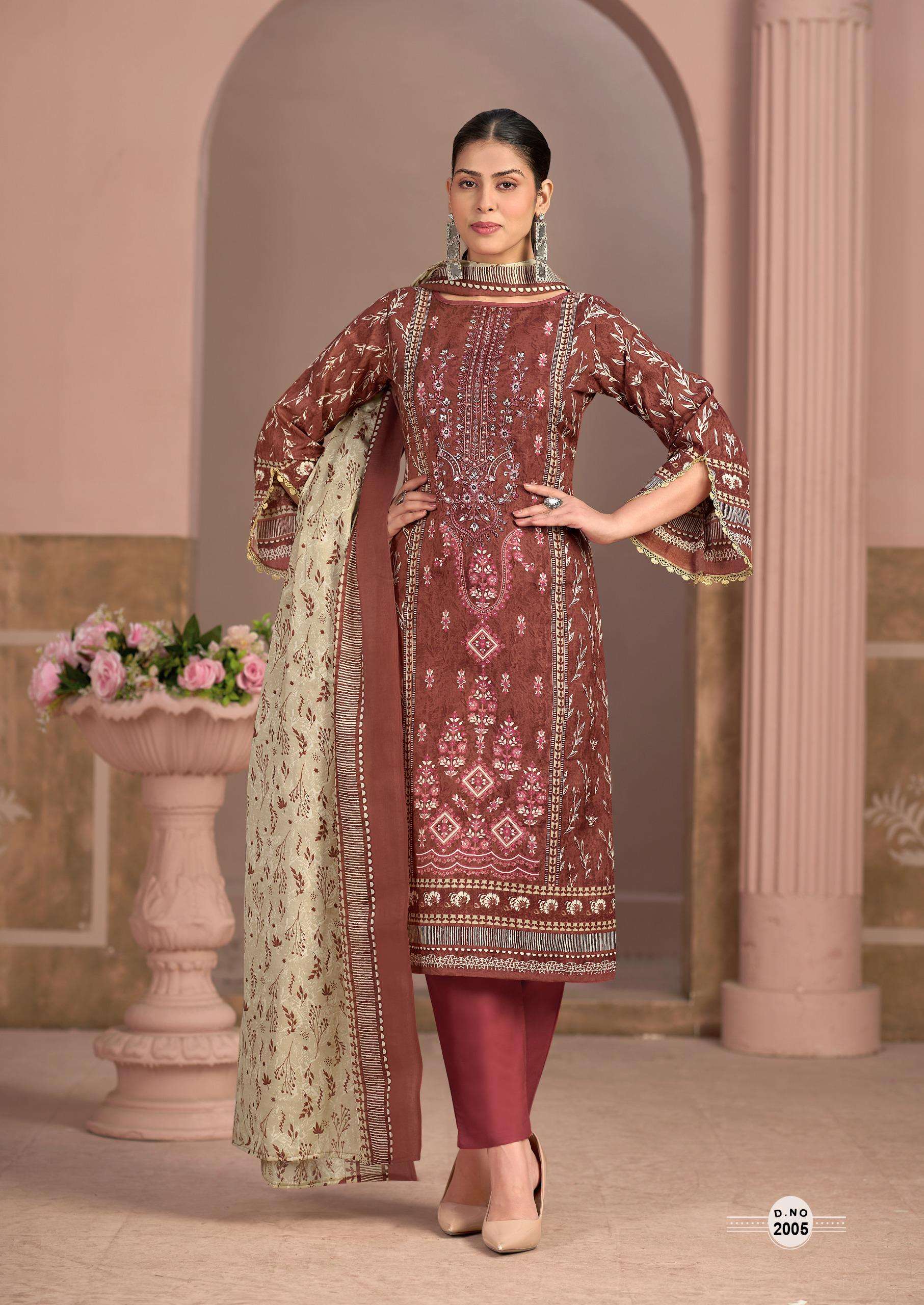 MIZAJ MUZLIN VOL 2 COTTON DIGITAL PRINT WITH WORK SUIT