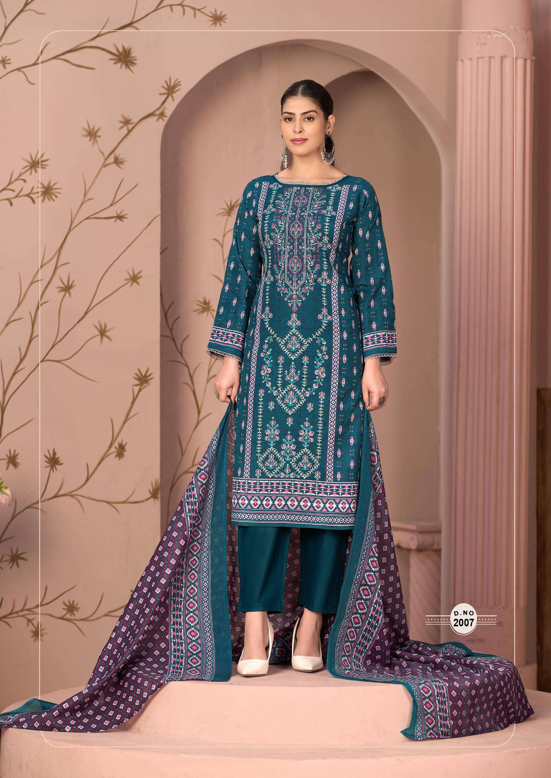 MIZAJ MUZLIN VOL 2 COTTON DIGITAL PRINT WITH WORK SUIT