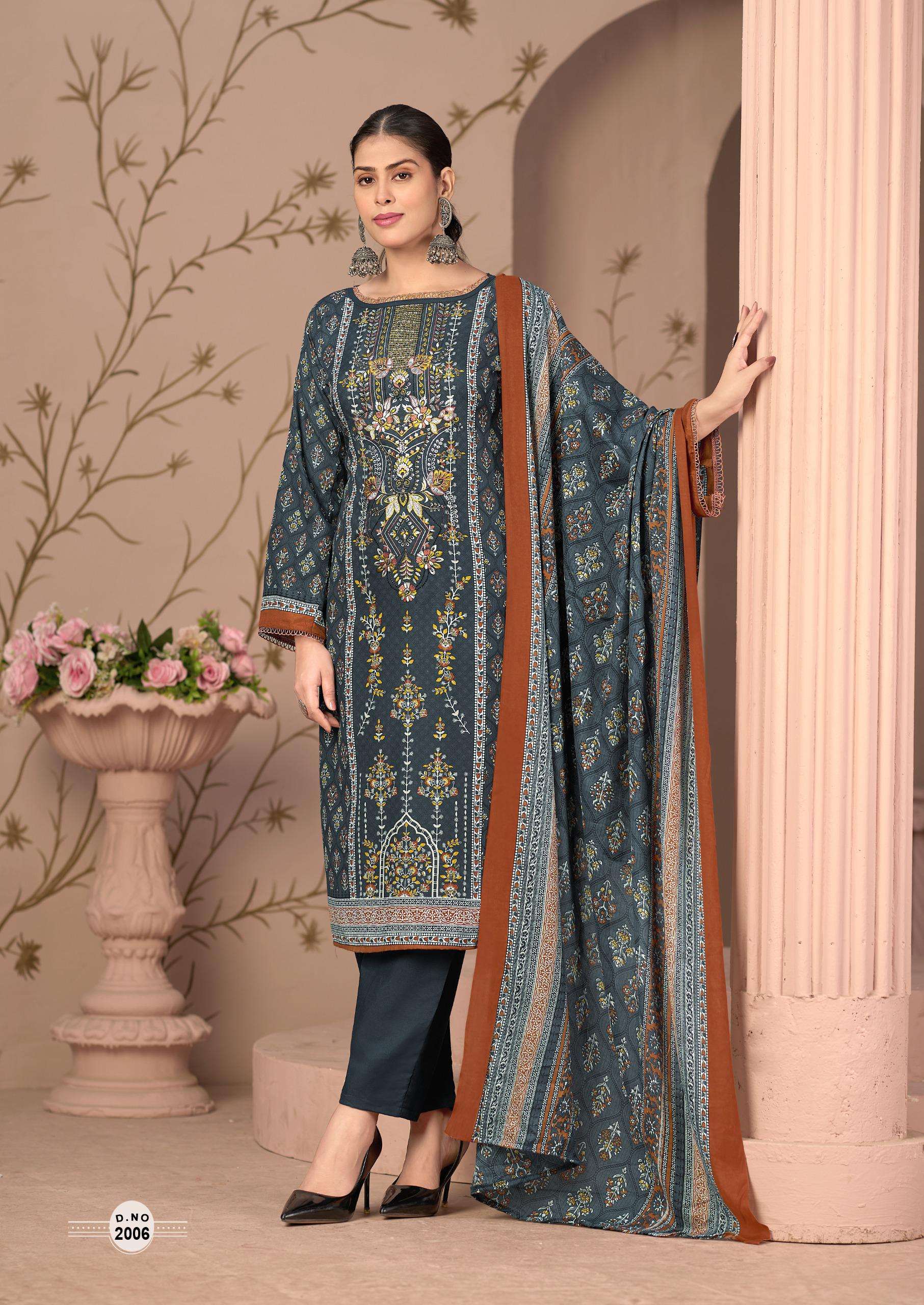 MIZAJ MUZLIN VOL 2 COTTON DIGITAL PRINT WITH WORK SUIT