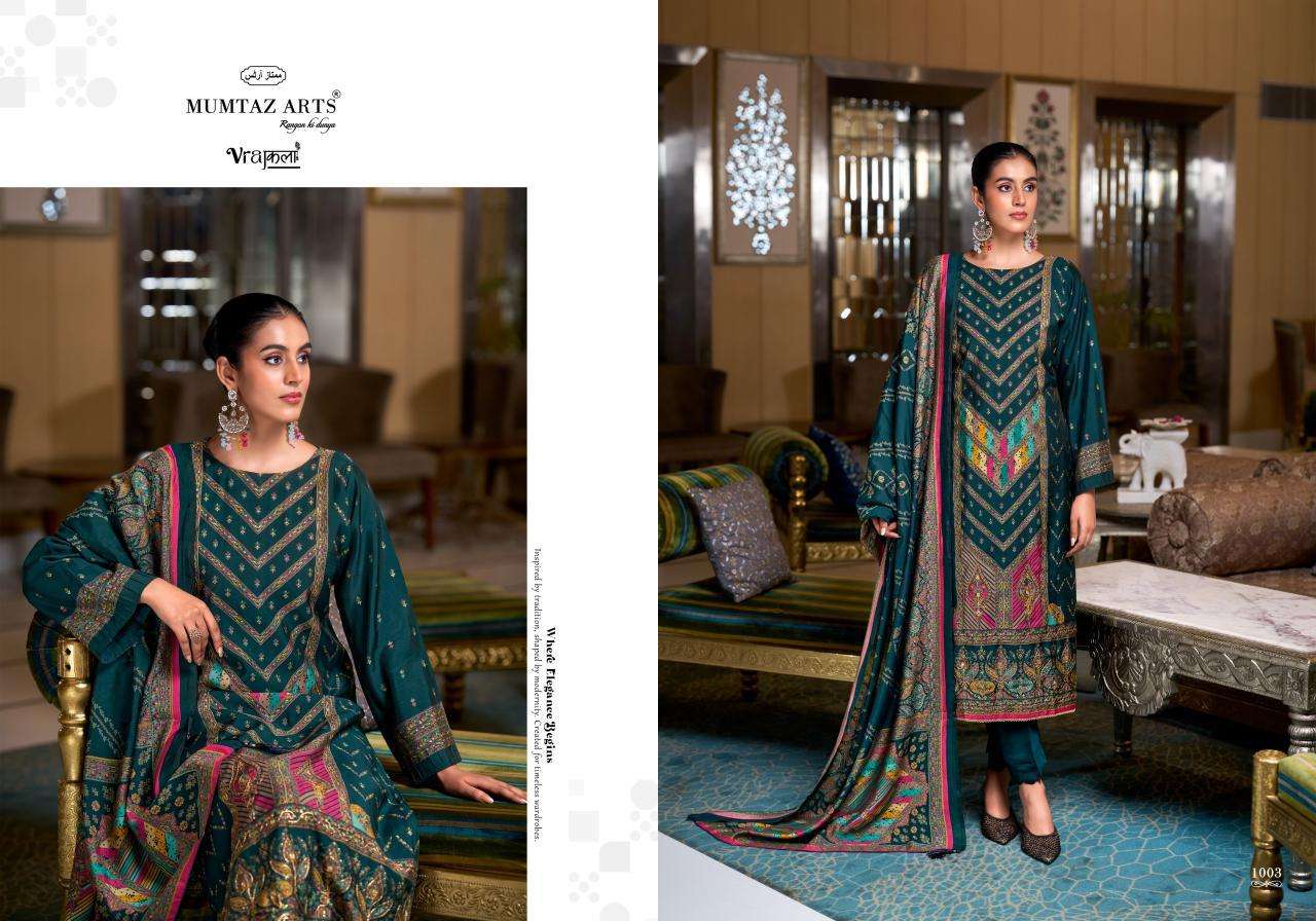 MUMTAZ ARTS AKSHITHI MUSLIN DIGITAL PRINT WITH FANCY HAND WORKS SUIT