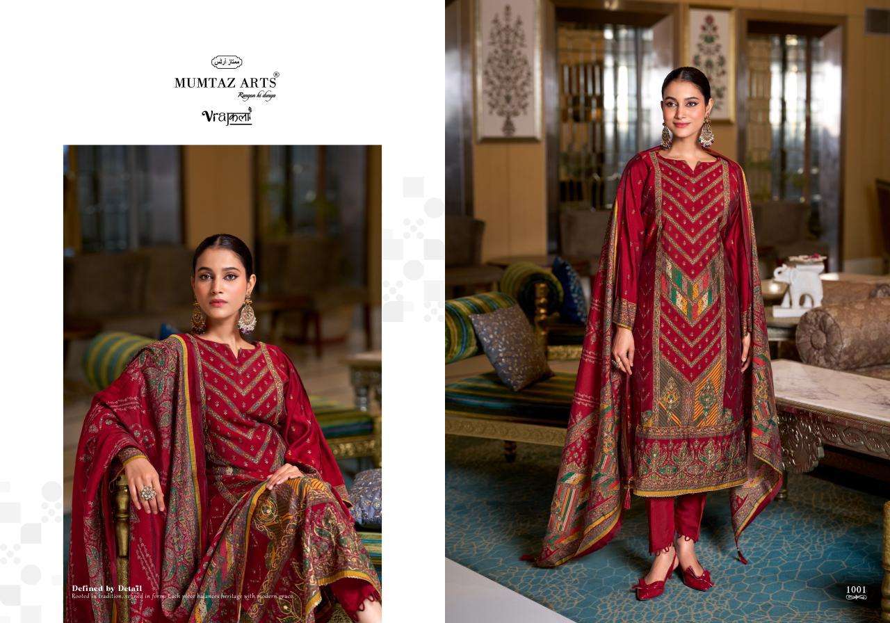 MUMTAZ ARTS AKSHITHI MUSLIN DIGITAL PRINT WITH FANCY HAND WORKS SUIT