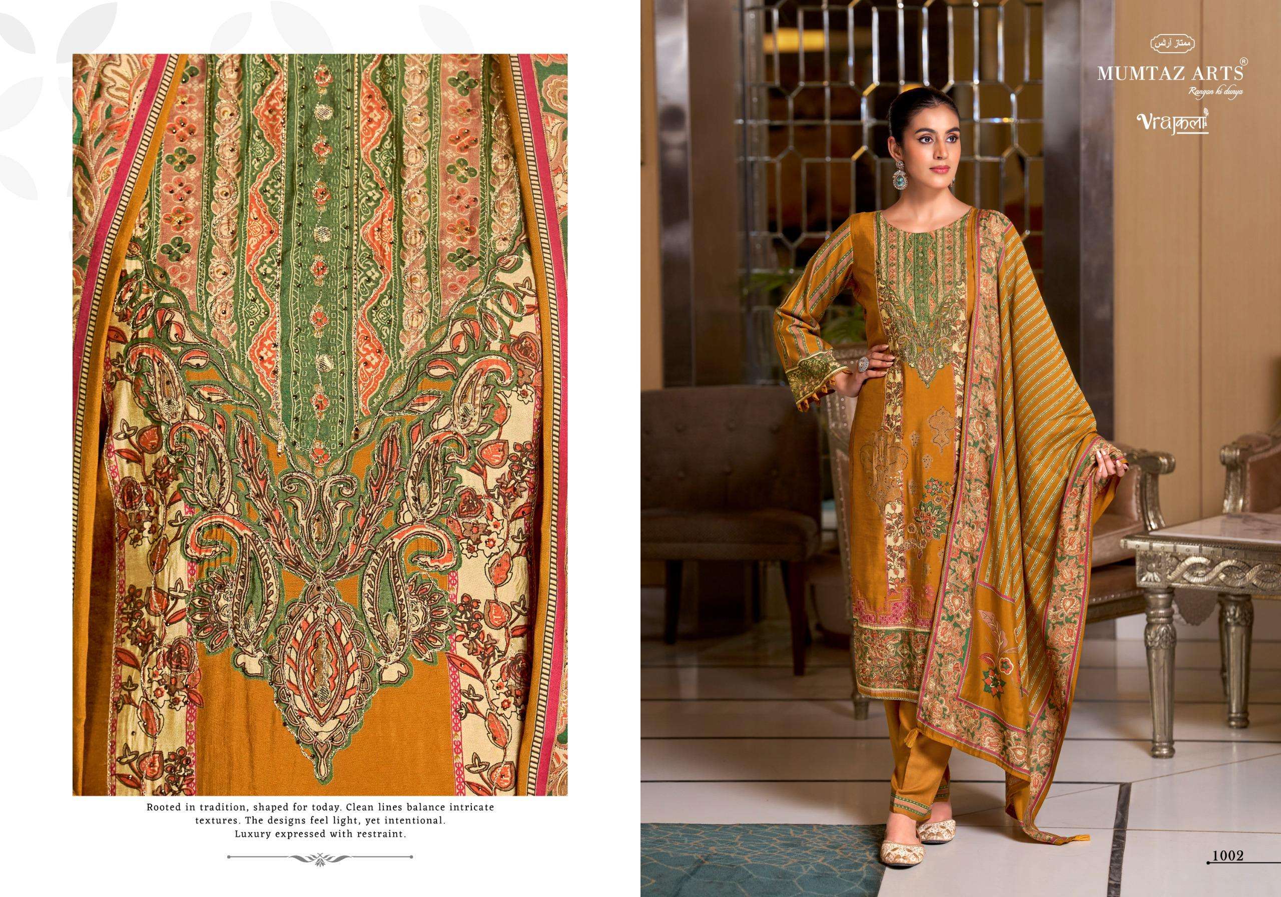 MUMTAZ ARTS MISHTI MOODS MUSLIN DIGITAL PRINT WITH FANCY WORK SUIT